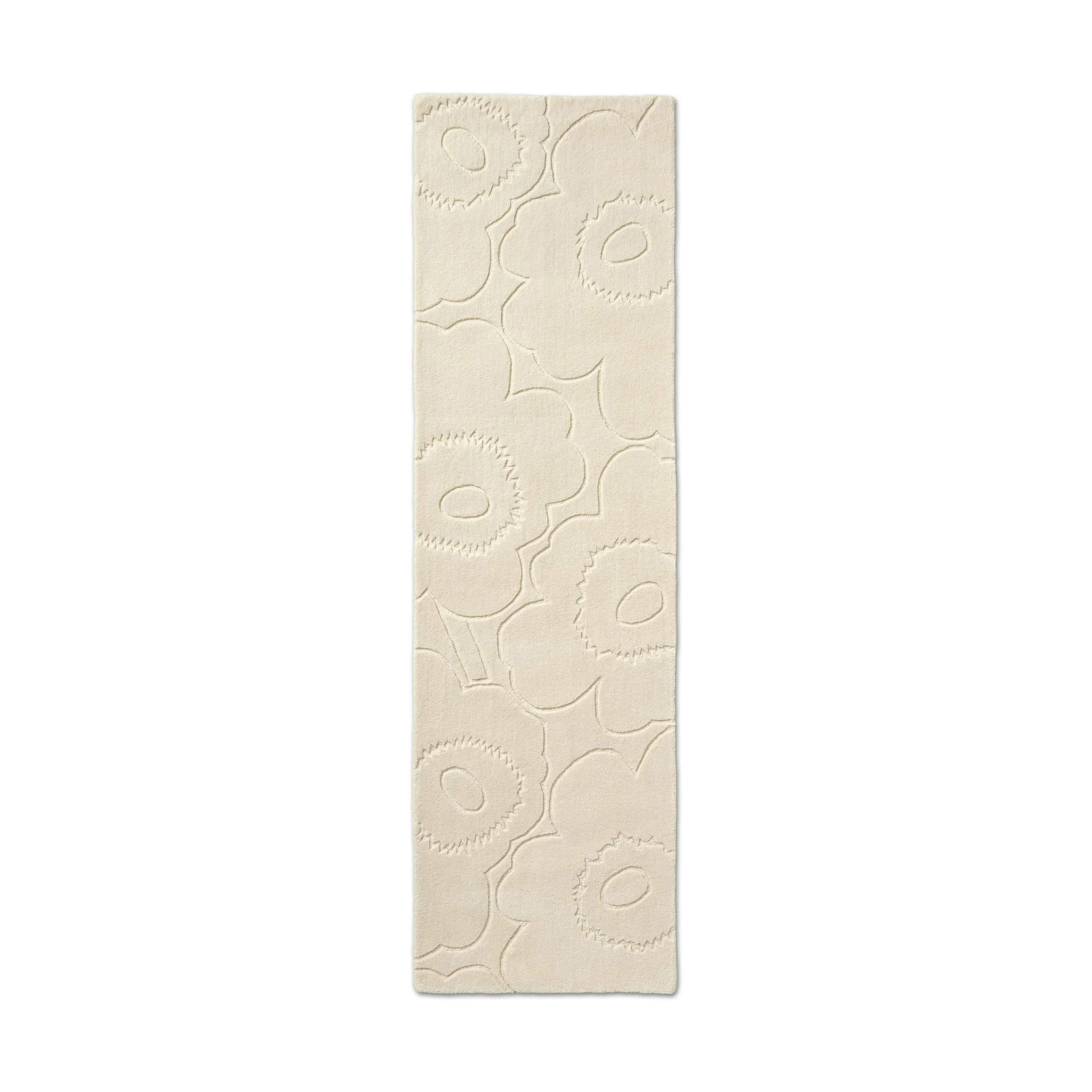 Marimekko by Brink & Campman Gulvtæpper Piirto Unikko Tæppeløber i Beige/hvid, B70 x L245 cm, 1