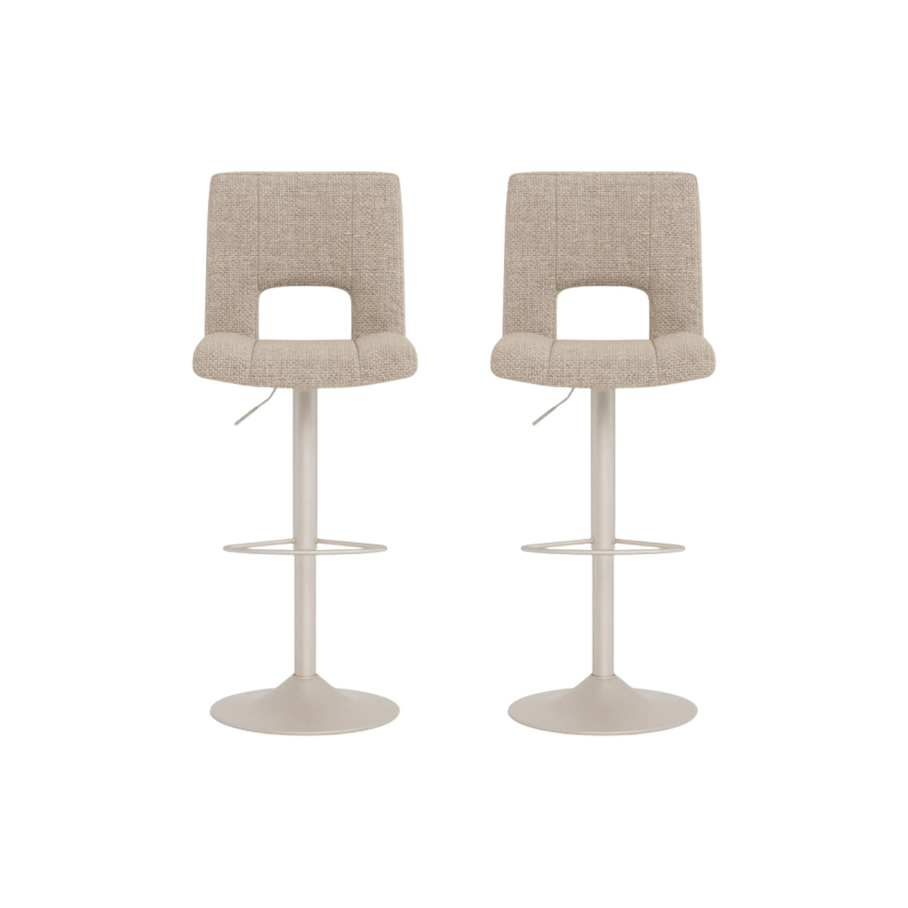 CASA Living Barstole Sylvia Barstol - 2 stk. i Beige/beige stel, 1
