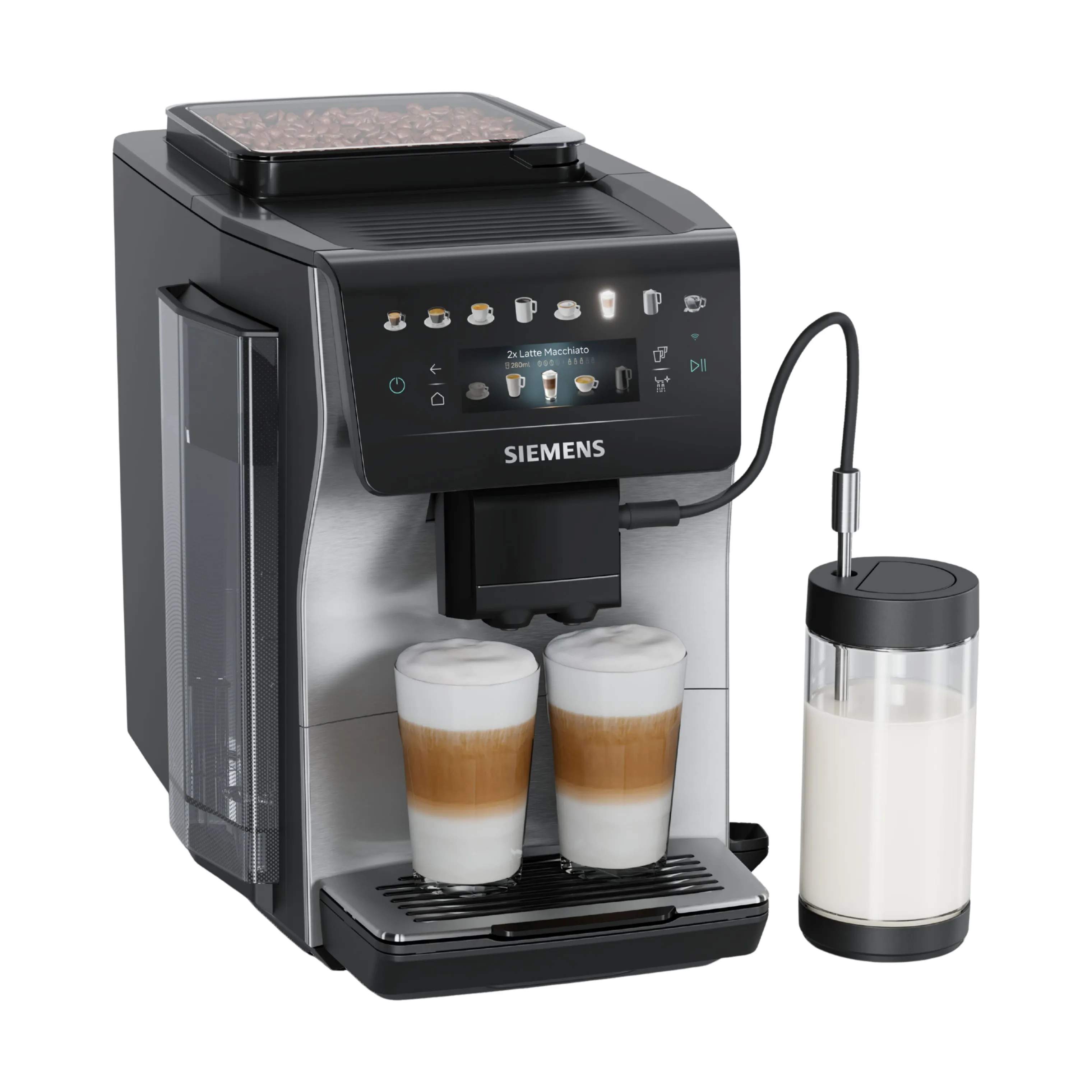 Siemens Espressomaskiner EQ600 iAroma Espressomaskine TP605EM3 i Sølv, 1