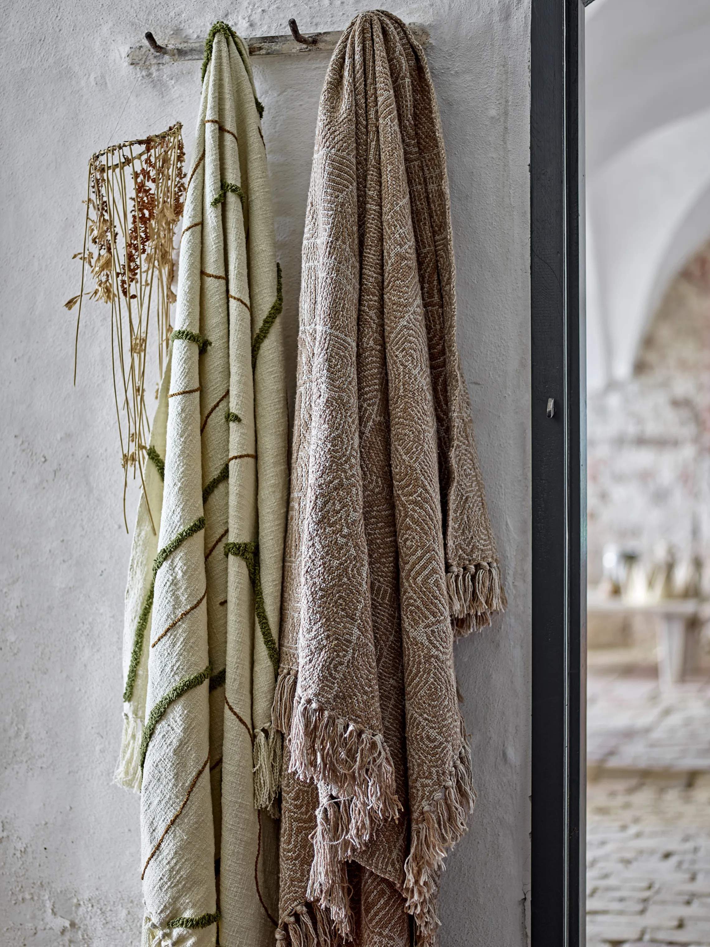 Bloomingville Plaider Osasio Plaid i Grøn, 3