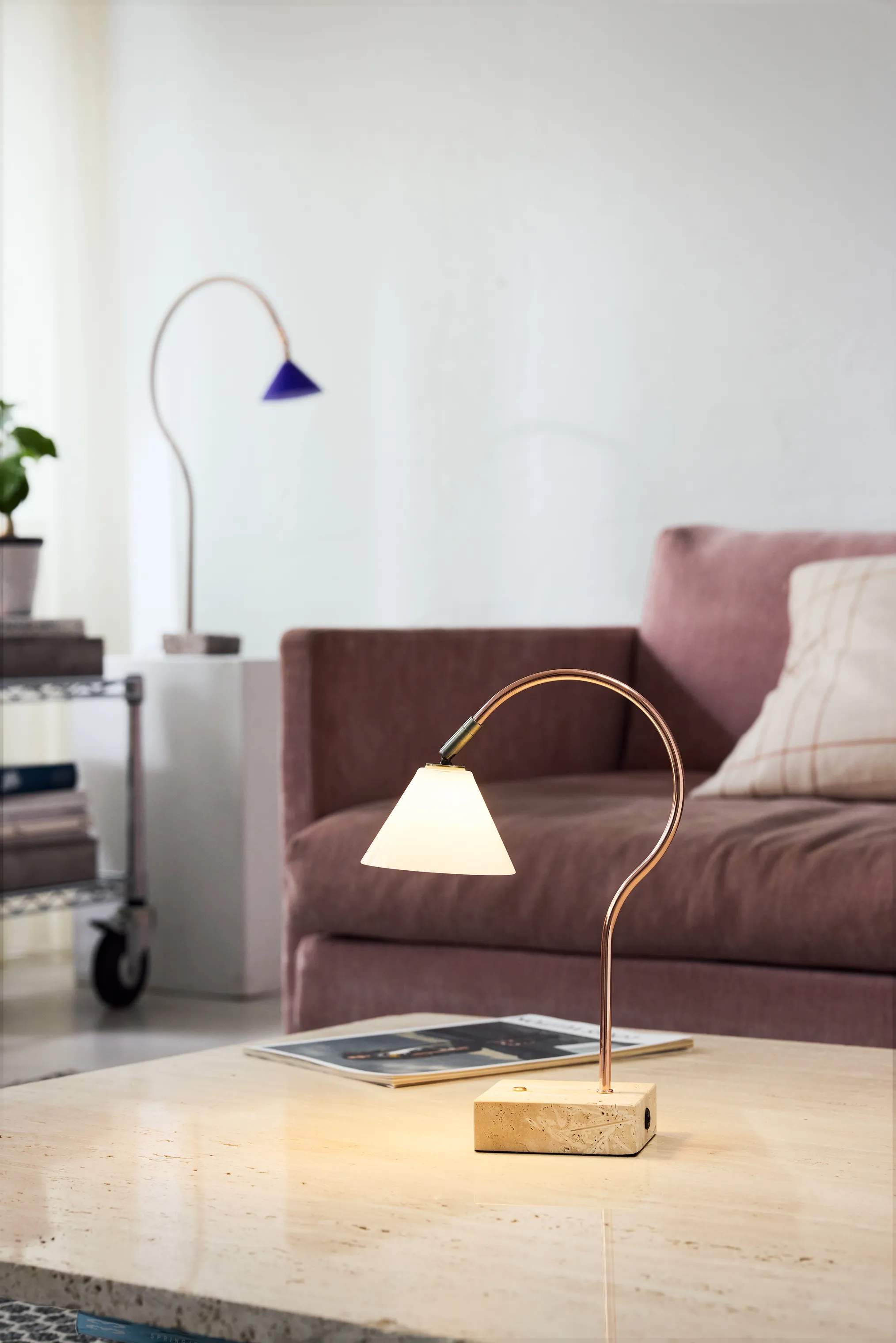 Halo Design Bordlamper Question Bordlampe i Kobber/Opal, 2