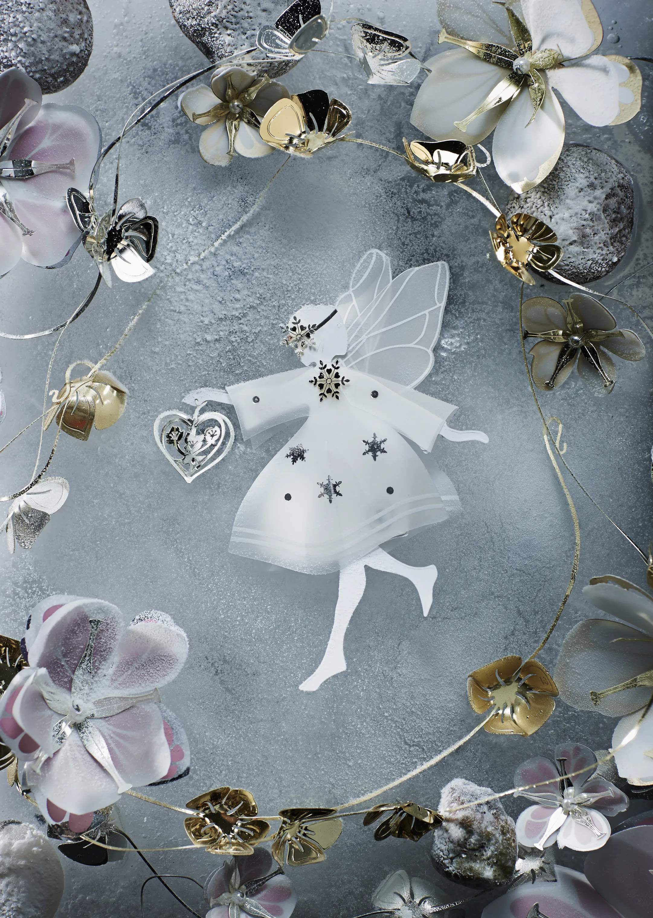 Jette Frölich Design Påskepynt Påske Papirblomster - 3 stk. i Lilla/lyserød, 3