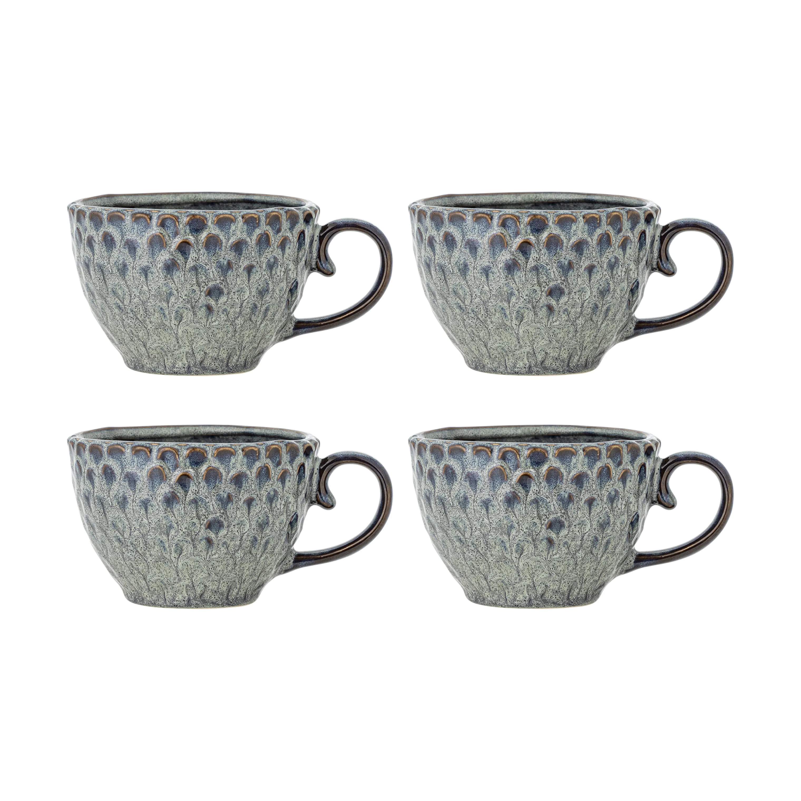 Creative Collection Krus og kopper med hank Katrina Kop - 4 stk. i Grå, 1