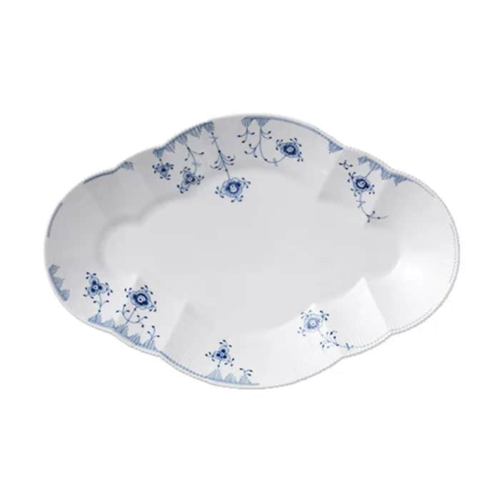 Royal Copenhagen Serveringsfade Blå Elements Fad i Koboltblå/hvid, 38,5 cm, 1