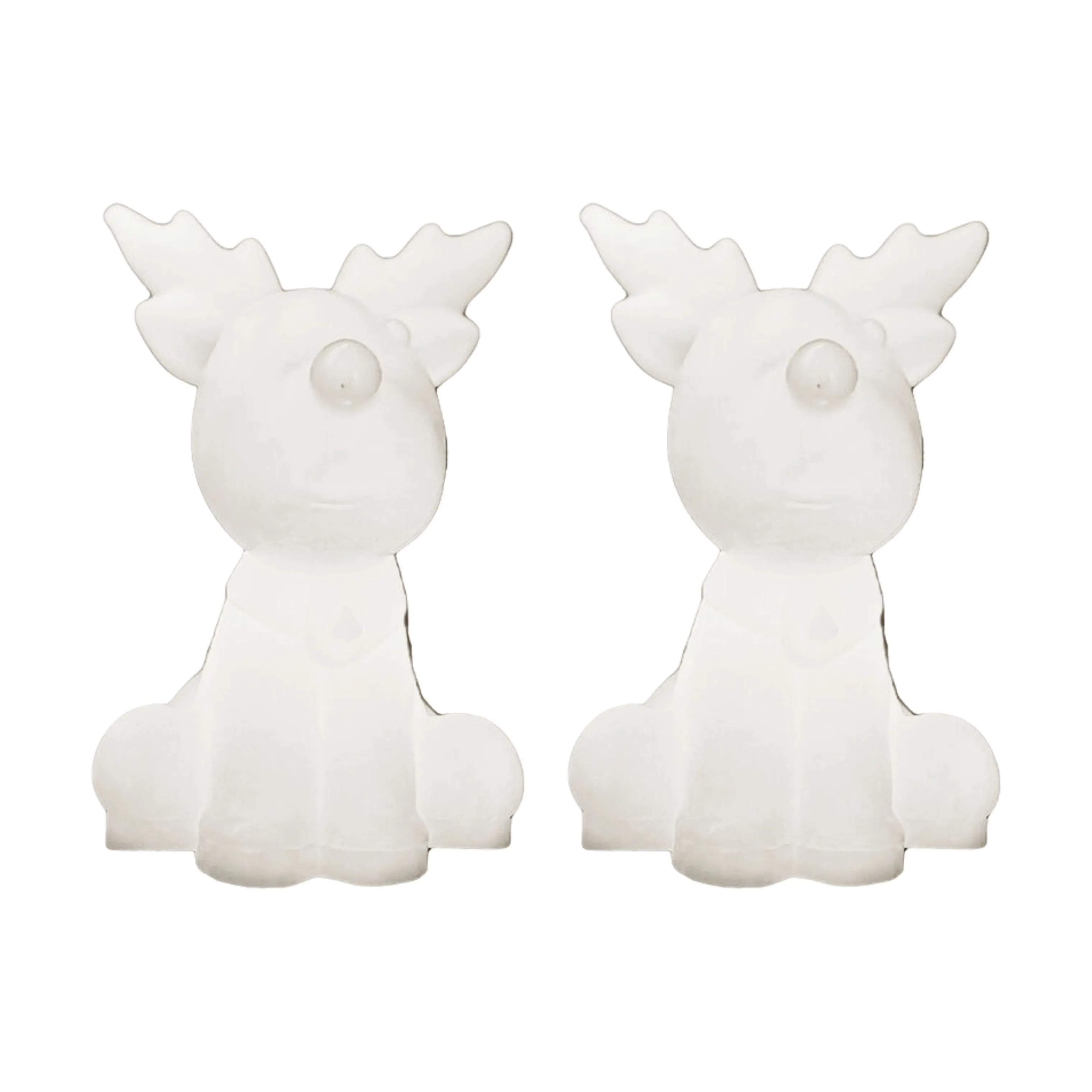 Sirius Julefigurer Naja Rensdyr - 2 stk. i Hvid, 1