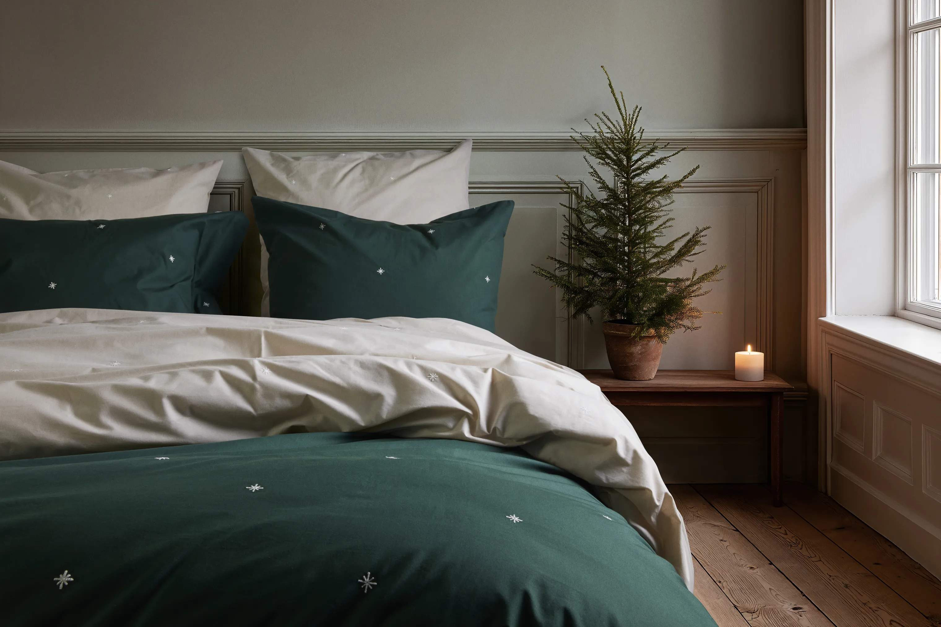 Juna Sengetøj Christmas Fable Sengetøj i Grøn, B140 x L220 cm, 3