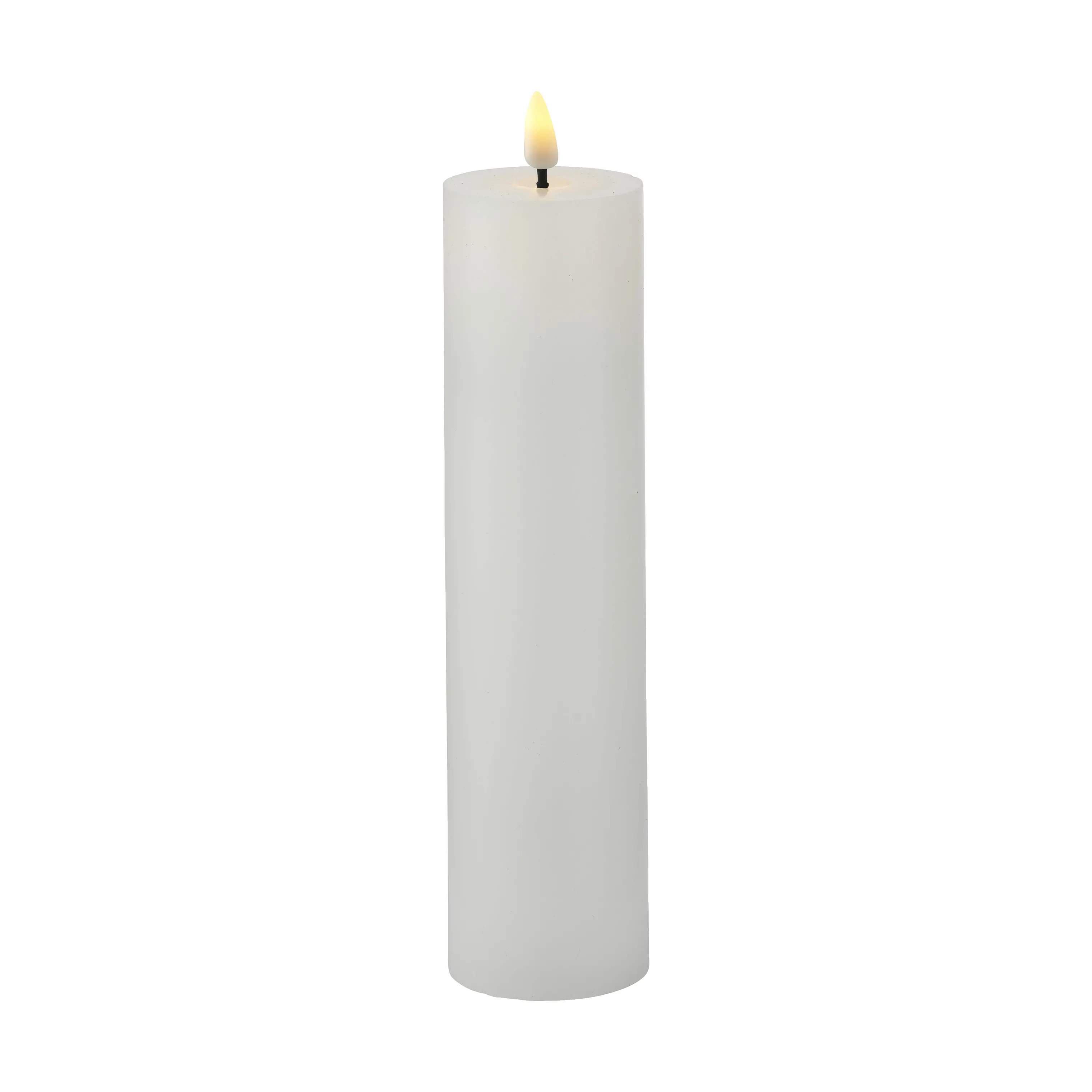 Sirius LED-lys Sille Genopladelig LED Bloklys i Hvid, H20 x Ø5 cm, 1