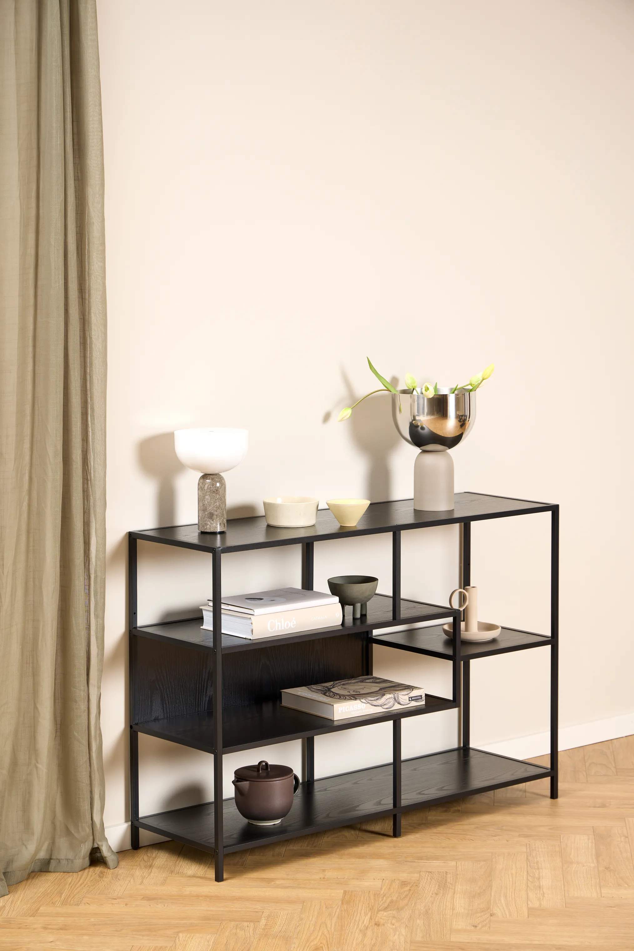 CASA Living Reoler og tilbehør Seaford Reol i sort, 2