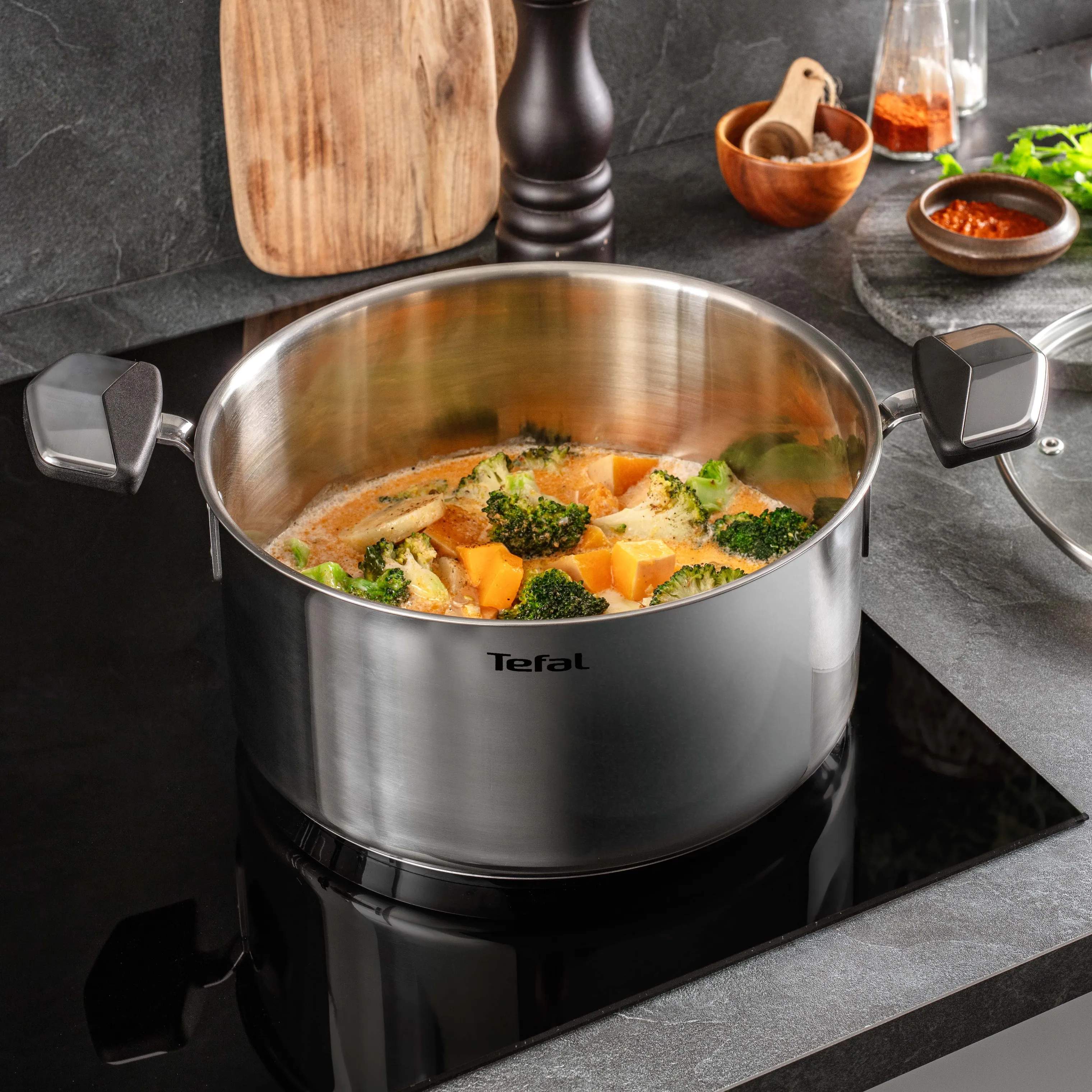Tefal Gryder Emotion Plus SS Uncoated Gryde i 2.7 L, 2