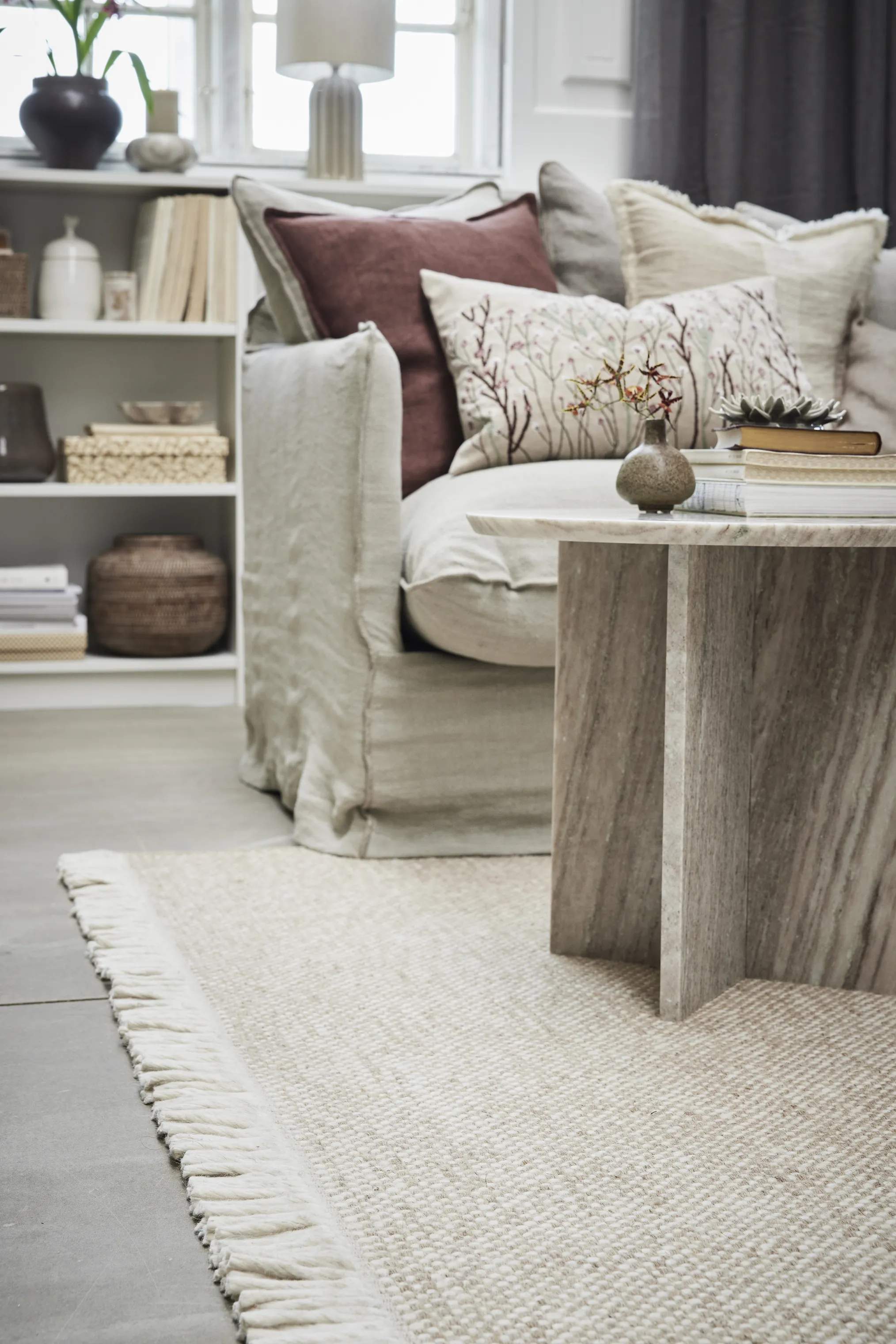 Lene Bjerre Småopbevaring Ellen Æskesæt - 2 stk. i råhvid/beige, 10 cm, 3