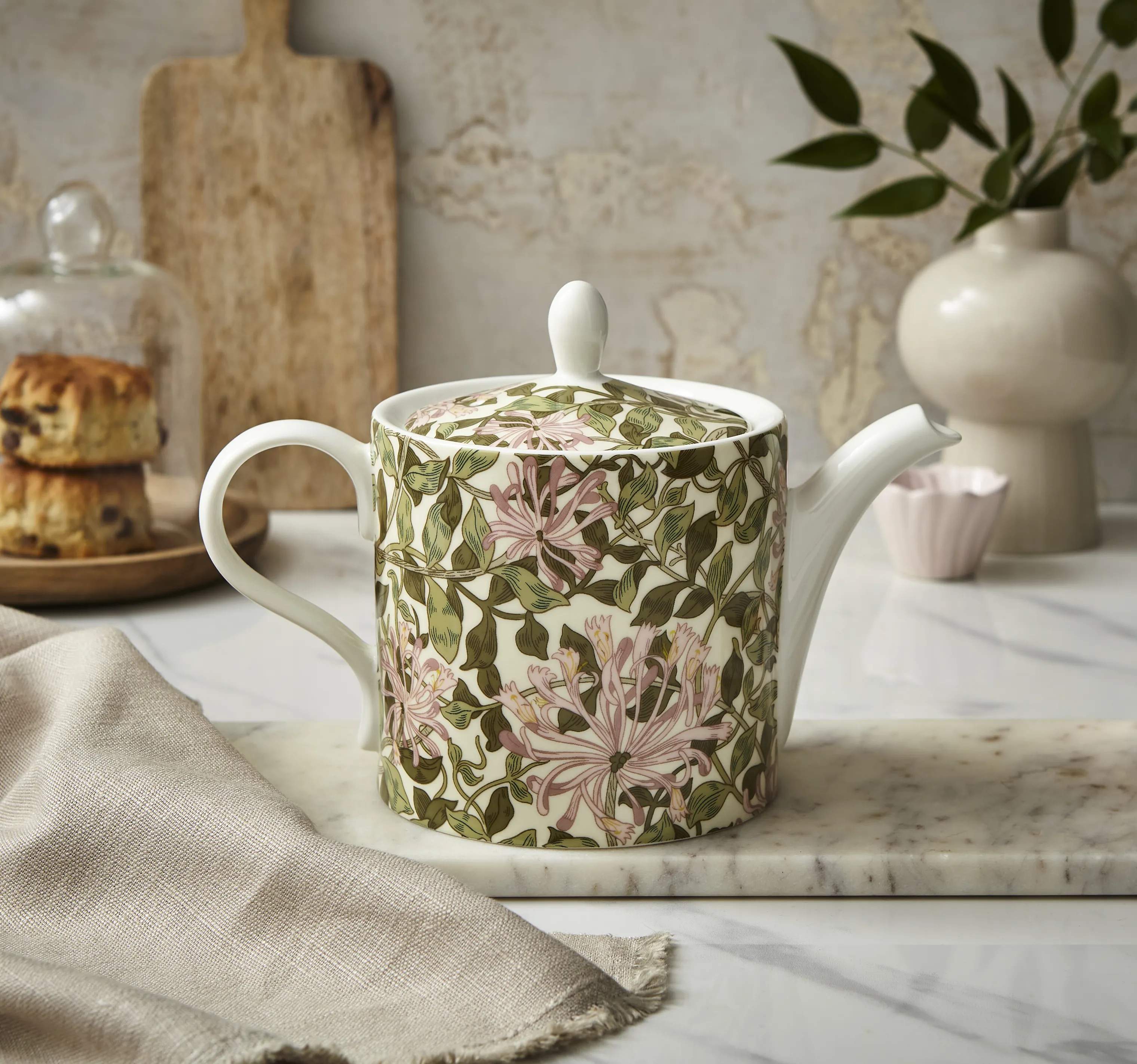Spode Tekander Morris & Co Tekande i Lyserød/Grøn/Hvid, 2