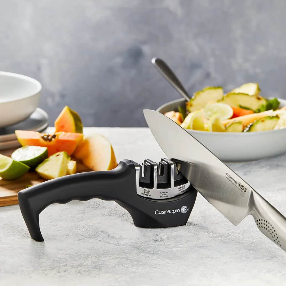 THE CUSTOM CHEF™ Knivslibere Cuisine::pro®
iD3® Cuisine::pro iD3® 3-trins Knivsliber i Sølv/sort, 2