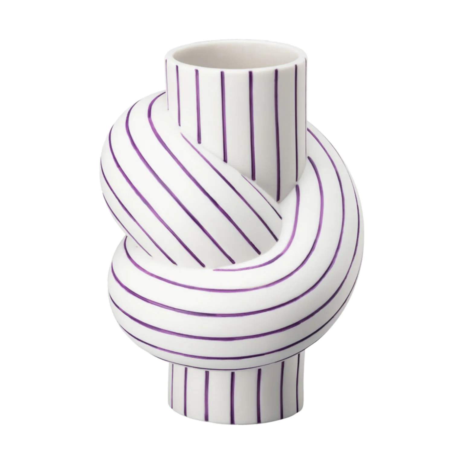 Node Stripes Vase, stripes lilla, large