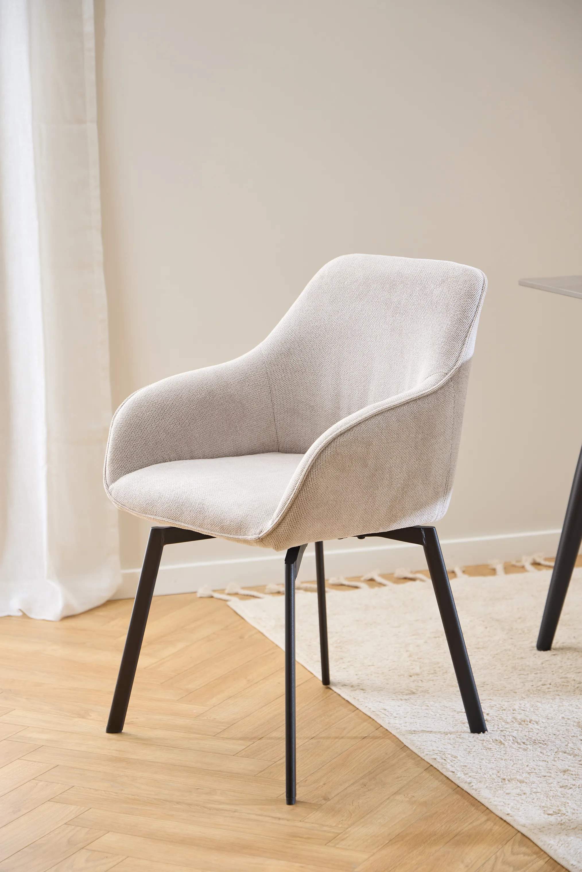 CASA Living Spisebordsstole Clara Spisebordsstol - 2 stk i Beige, 3
