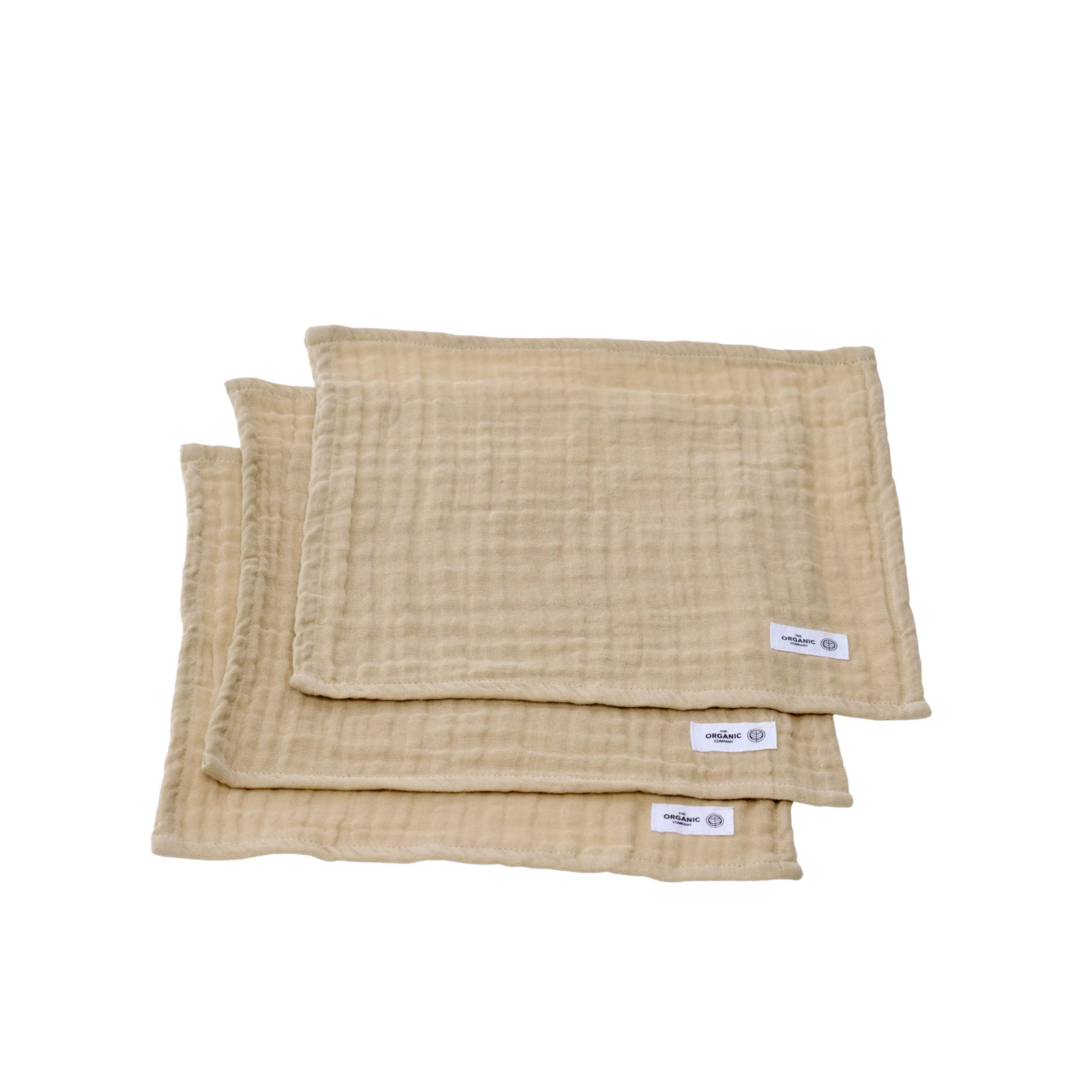 FINE Vaskeklud - 3 stk., honey, large