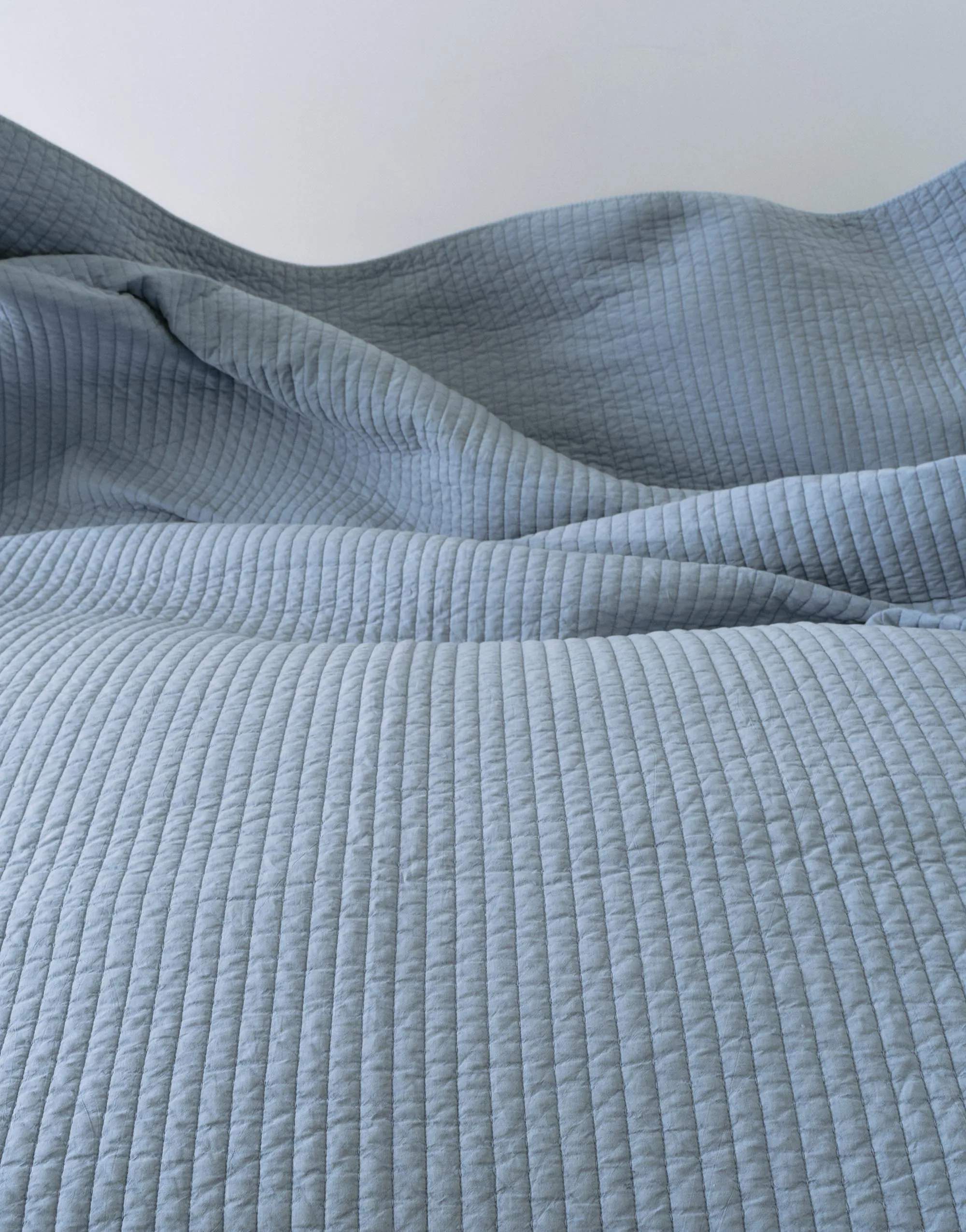 Marc O'Polo Plaider Bodine Plaid i Pudderblå, B180 x L265 cm, 2