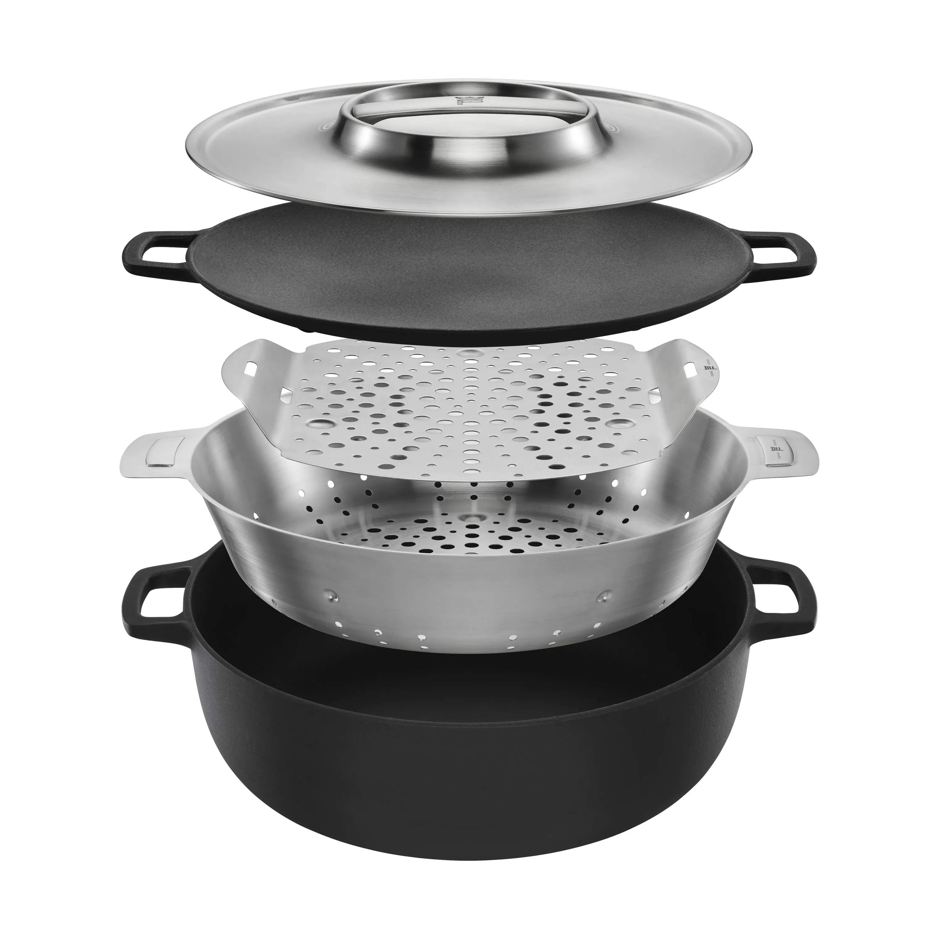 Fiskars Tilbehør til gryder Norden Grill Norden Dampindsats i Sølvfarvet, 3