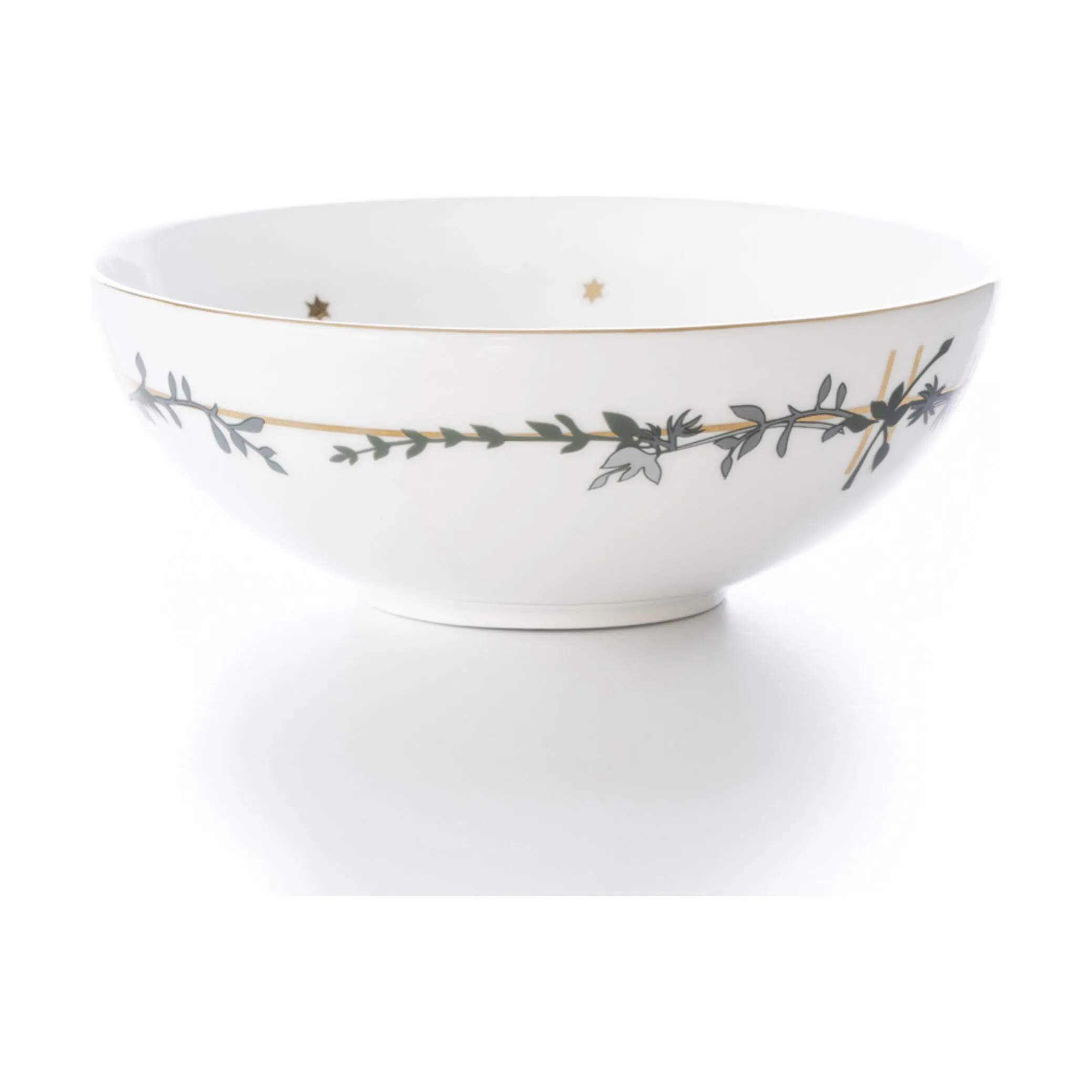 Jette Frölich Design Serveringsskåle Vinterstjerner Dyb Tallerken i Hvid, 15 cm, 1