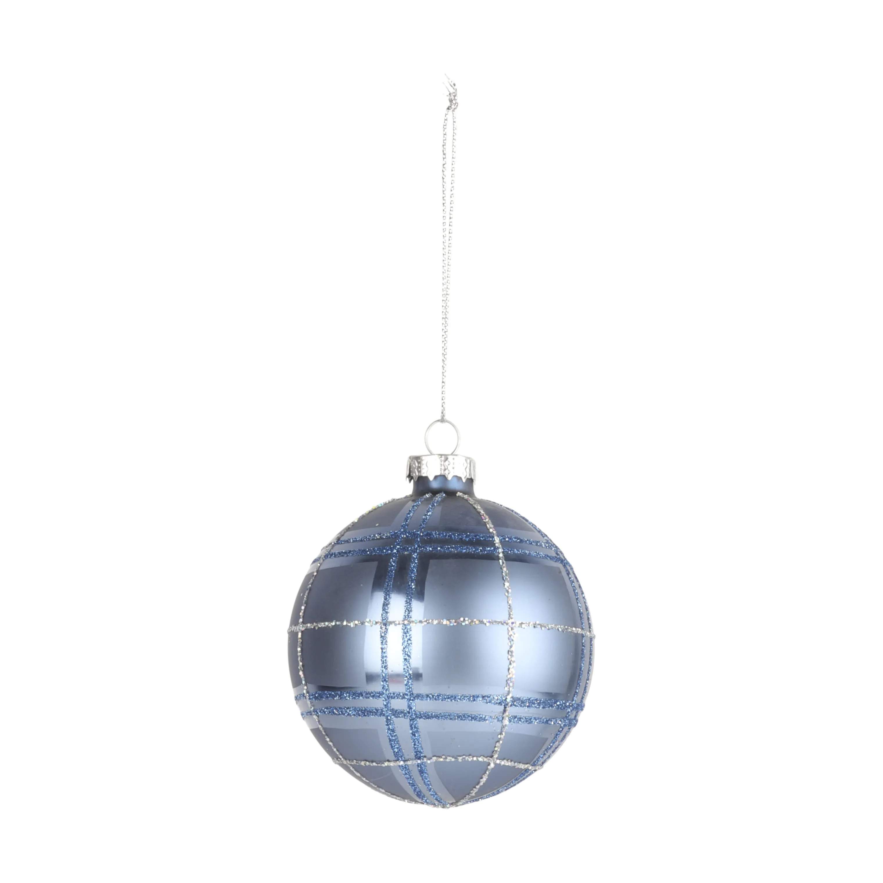 Casa Christmas Julekugler Julekugle i Mørkeblå/tern, 1