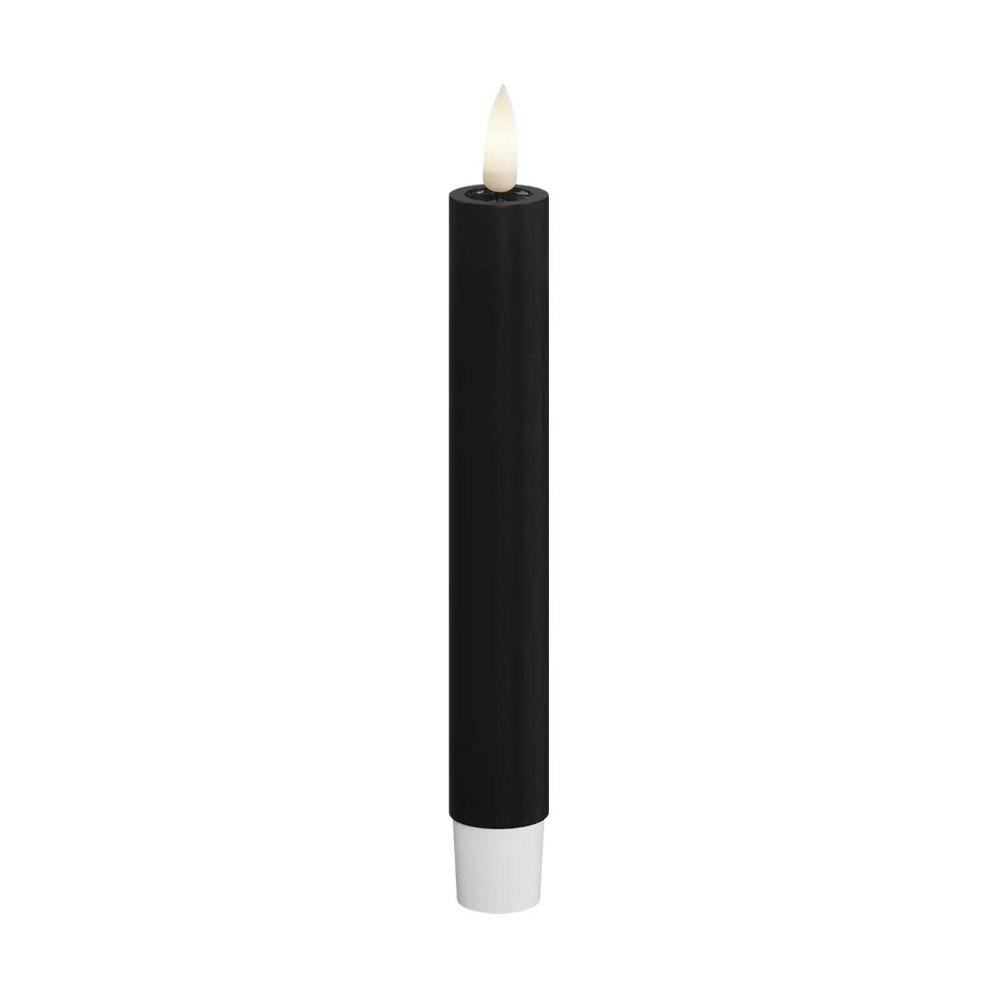 Deluxe Homeart LED-lys Real Flame LED Kronelys - 2 stk. i sort, 15 cm, 3
