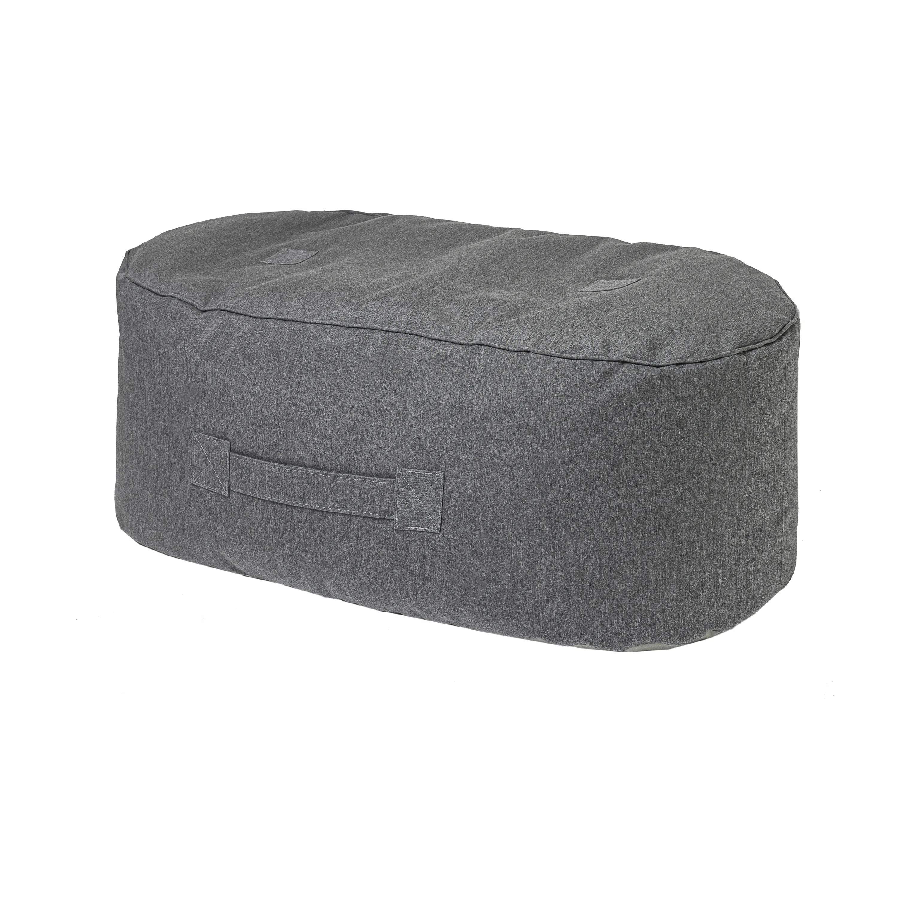 Oblong Puf, grey, large