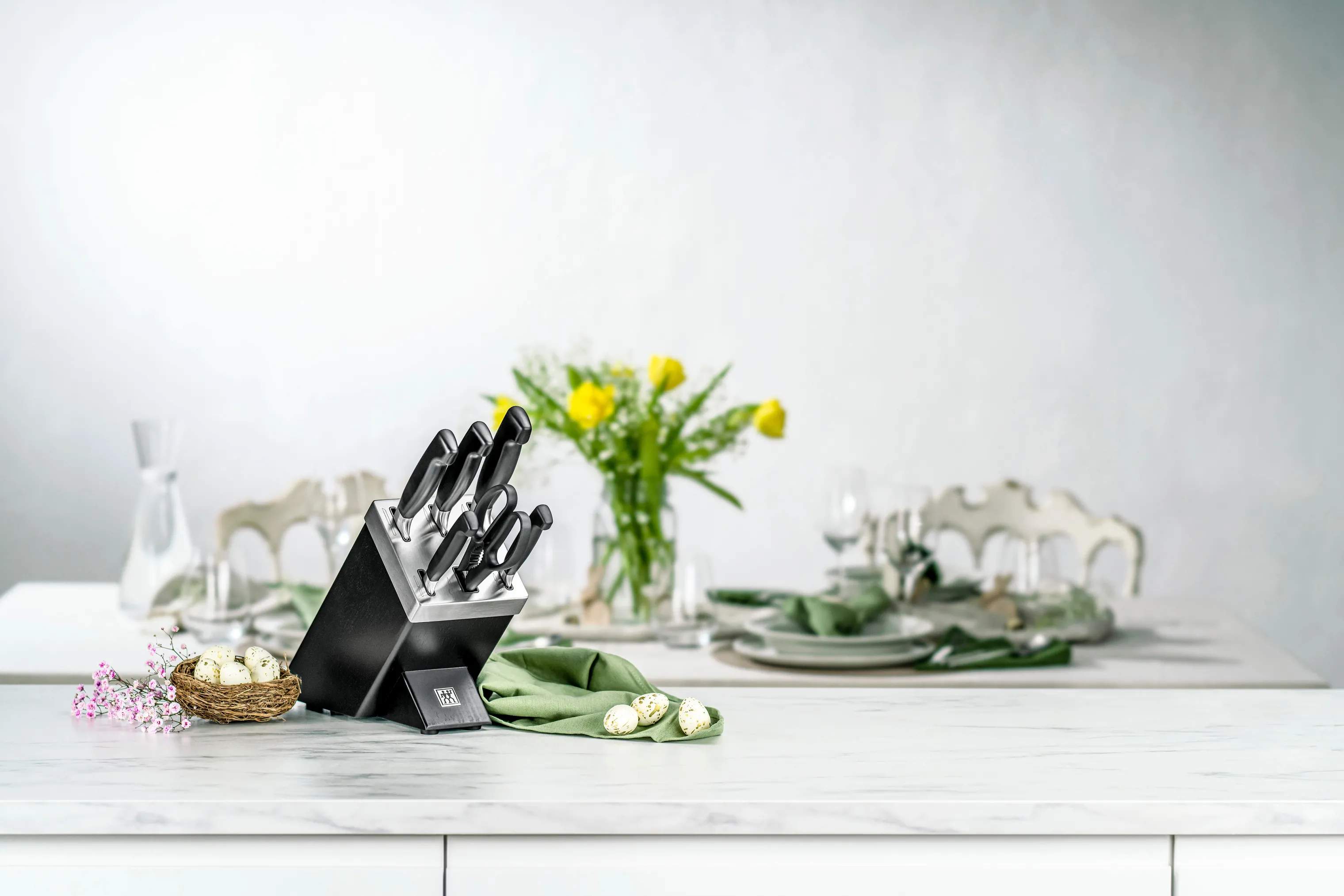 Zwilling Knivblokke med knive Four Star Knivblok - 7 dele i Sort, 2