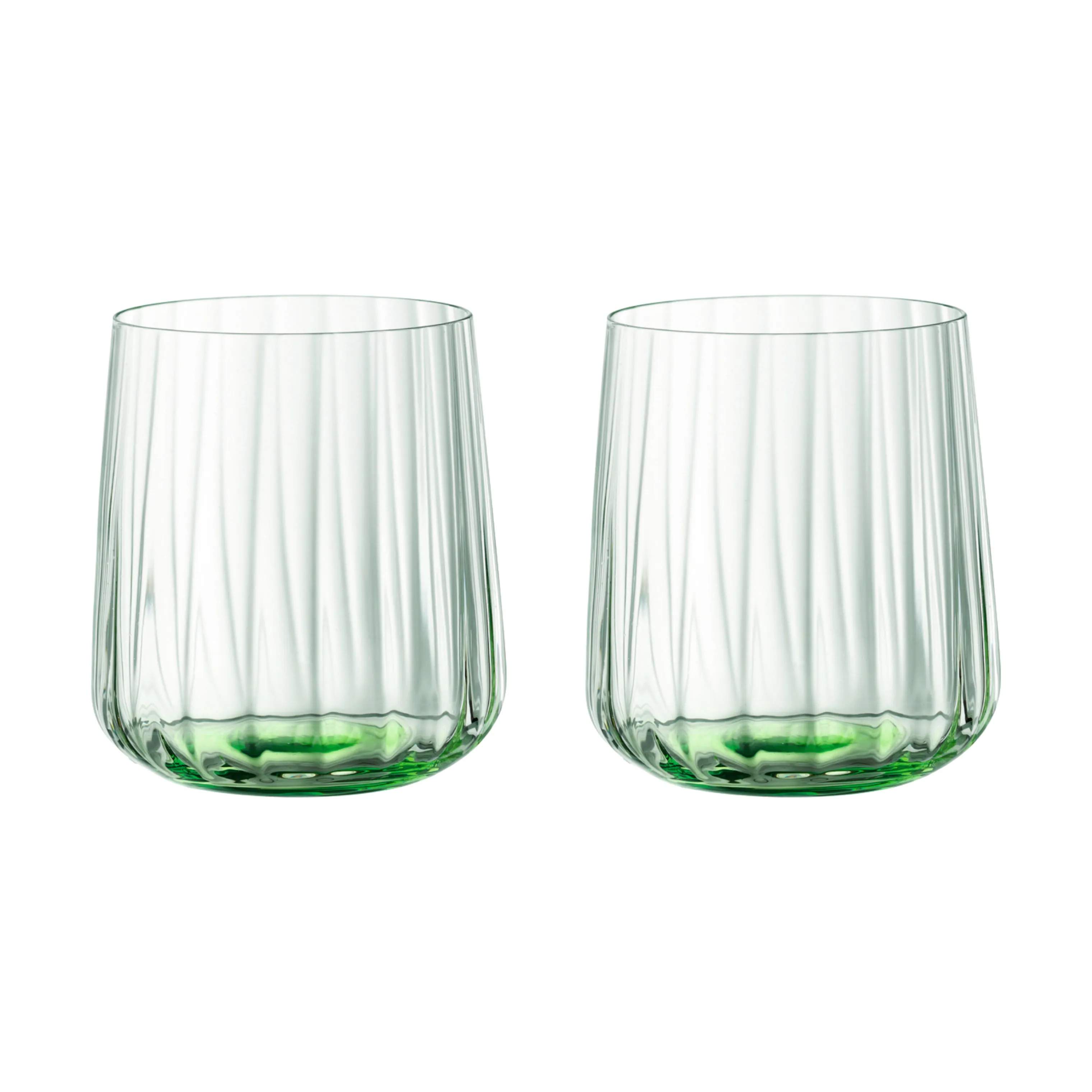Spiegelau Vandglas Lifestyle Colour Tumblerglas - 2 stk. i klar og grøn, 1