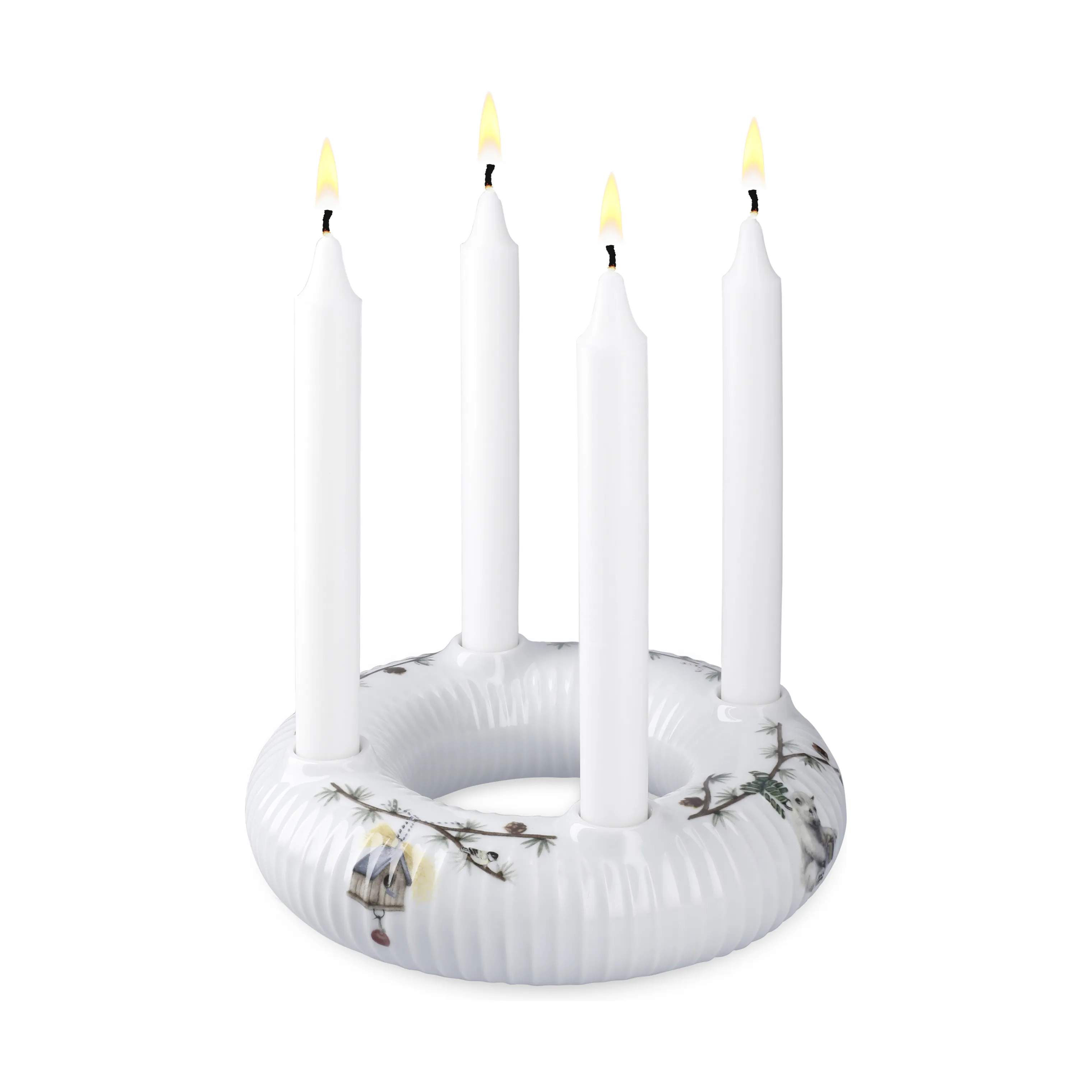 Kähler Jule- og adventsstager Hammershøi Jul Adventsstage i Hvid m. deko, 4