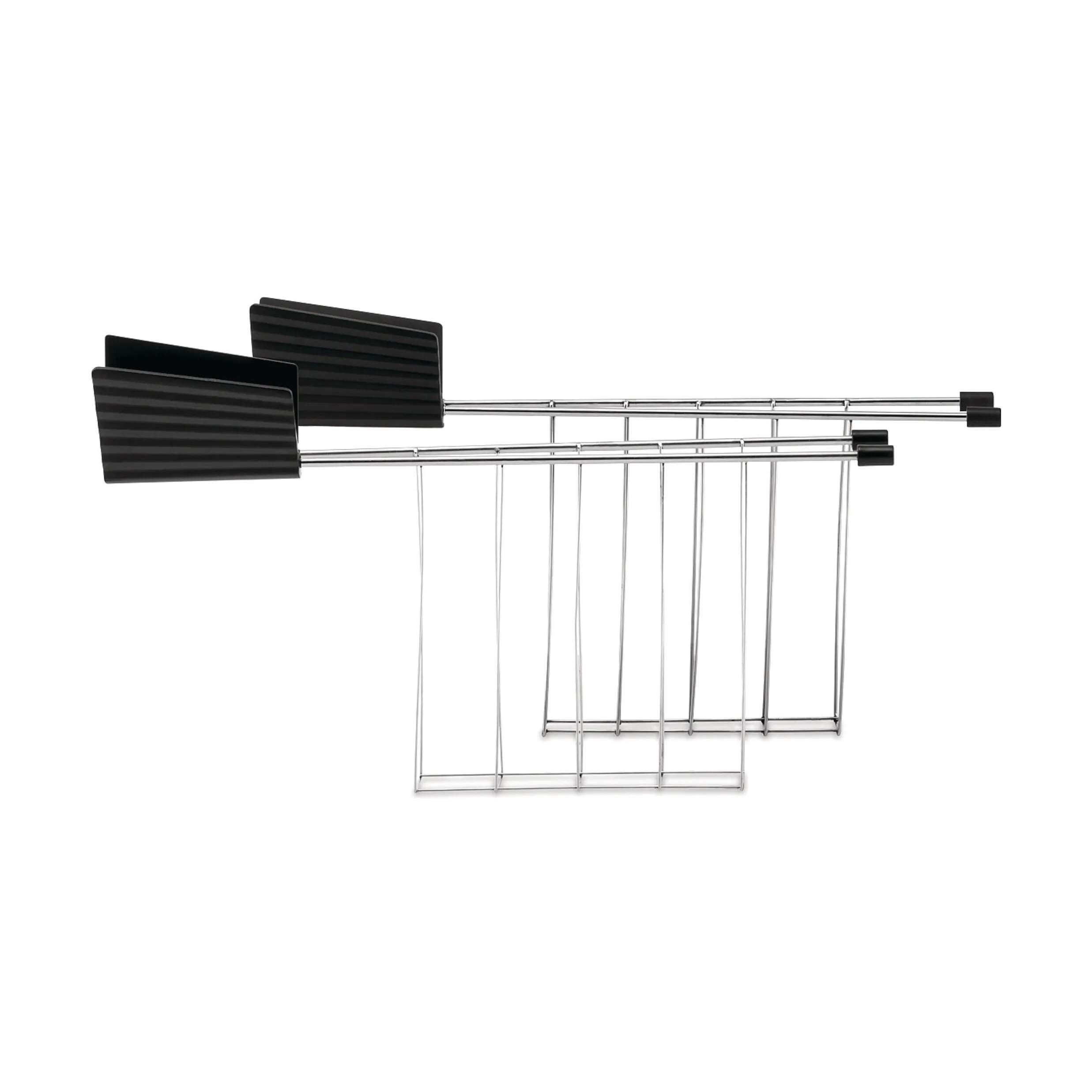 Alessi Tilbehør til brødristere Plissé Plissé Brødristeholder - 2 stk. i Sort, 1