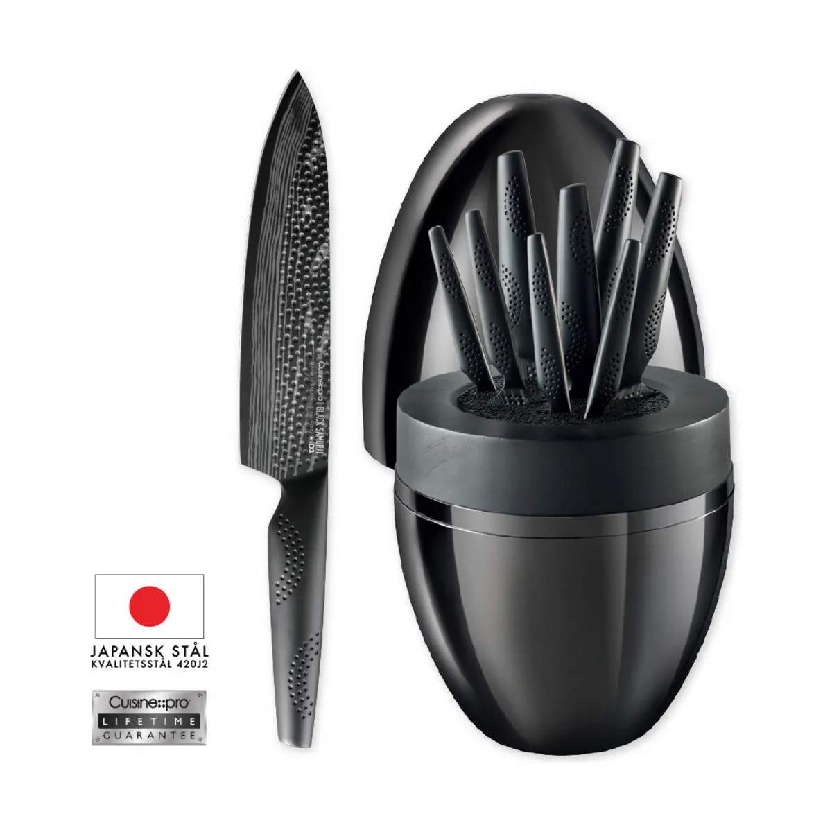 THE CUSTOM CHEF™ Knivblokke med knive Cuisine::pro®
iD3 BLACK SAMURAI™ Cuisine::pro iD3 BLACK SAMURAI Knivblok - 9 dele i Sort, 6