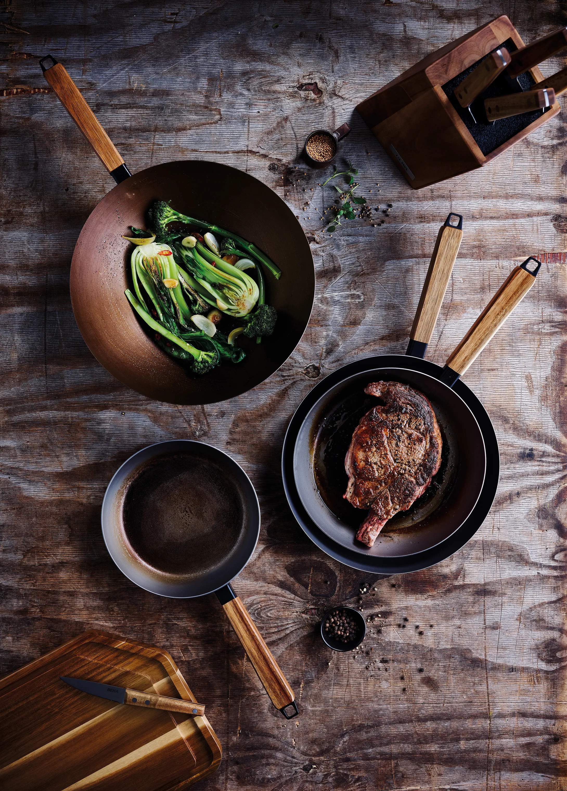 Beka Wokpander Nomad Wok i 24 cm, 3