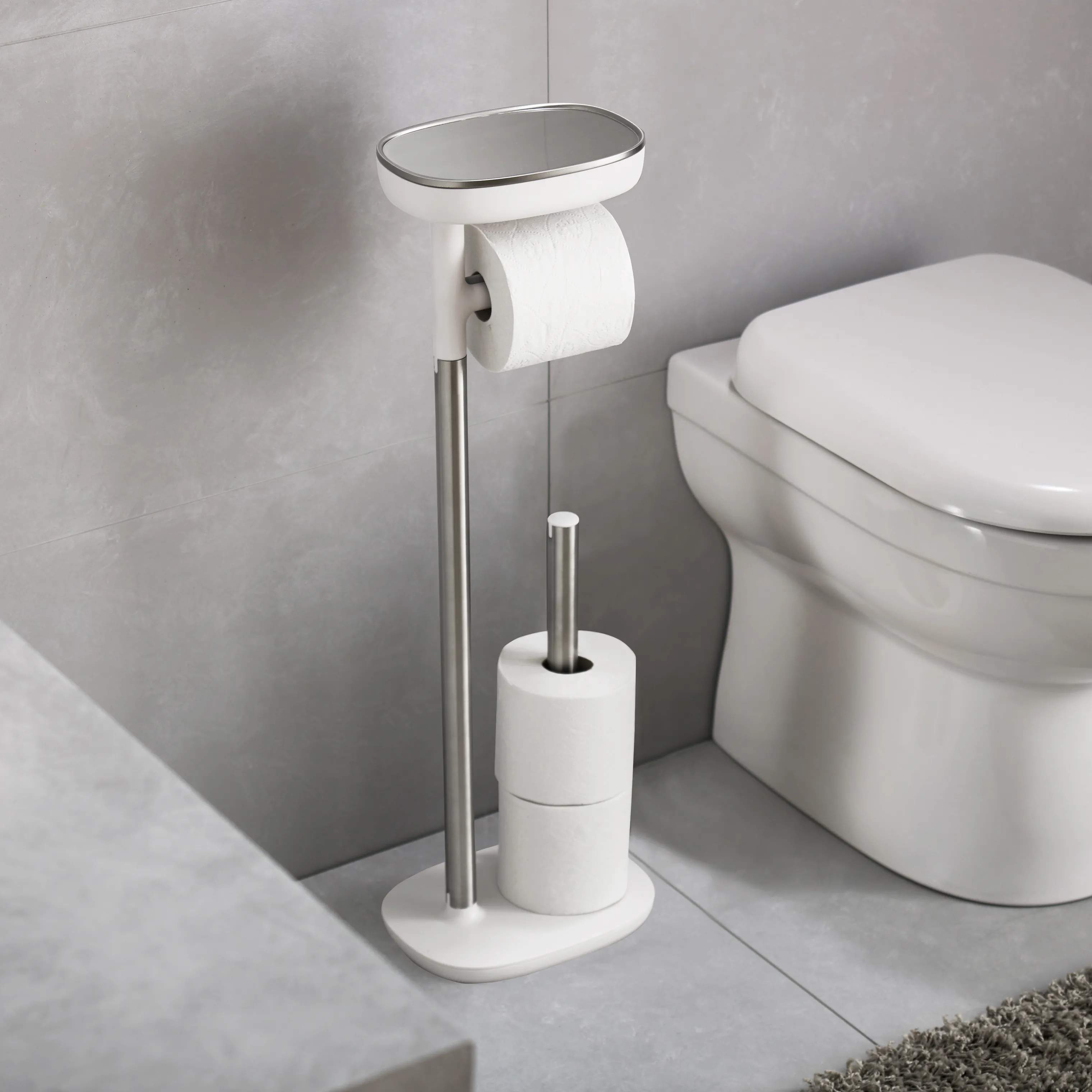 Joseph Joseph Toiletbørster Easystore Toiletpapirholder i hvid;sølv, 68, 3