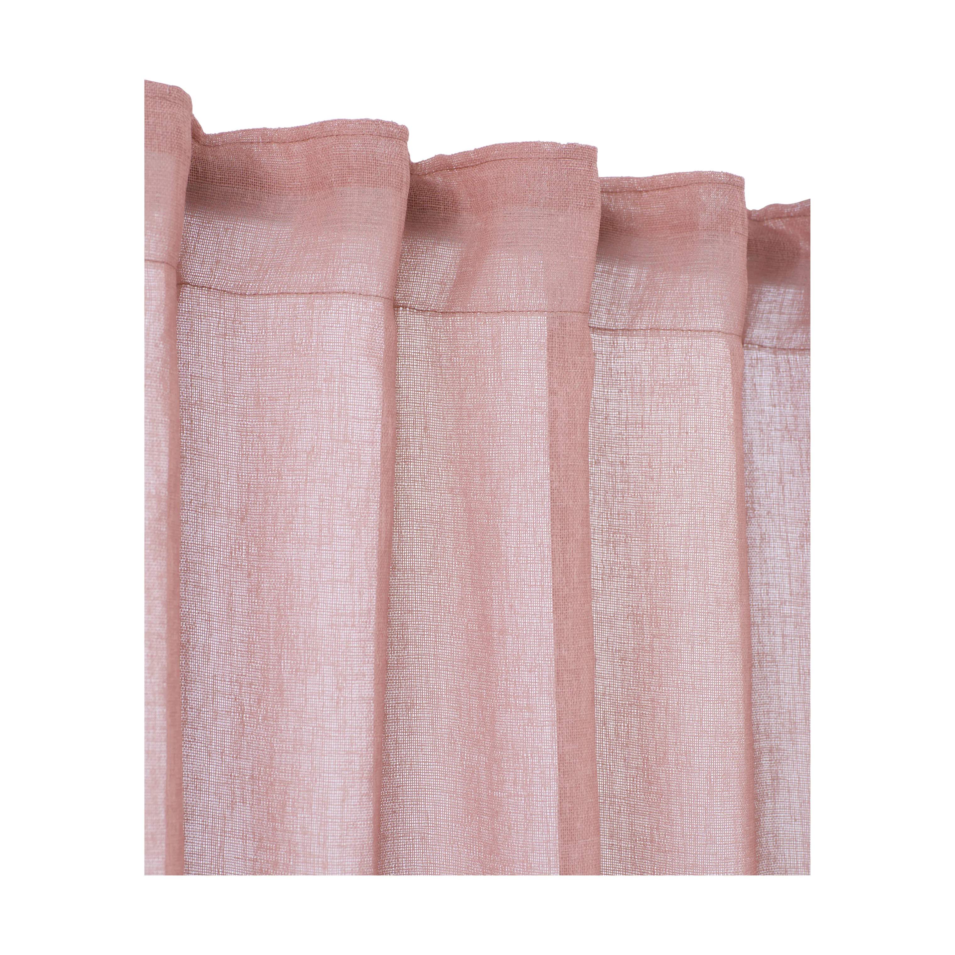 Svanefors Gardiner og gardinstænger Diana Gardin - 2 stk. i Rosa, H280 x B140 cm, 1
