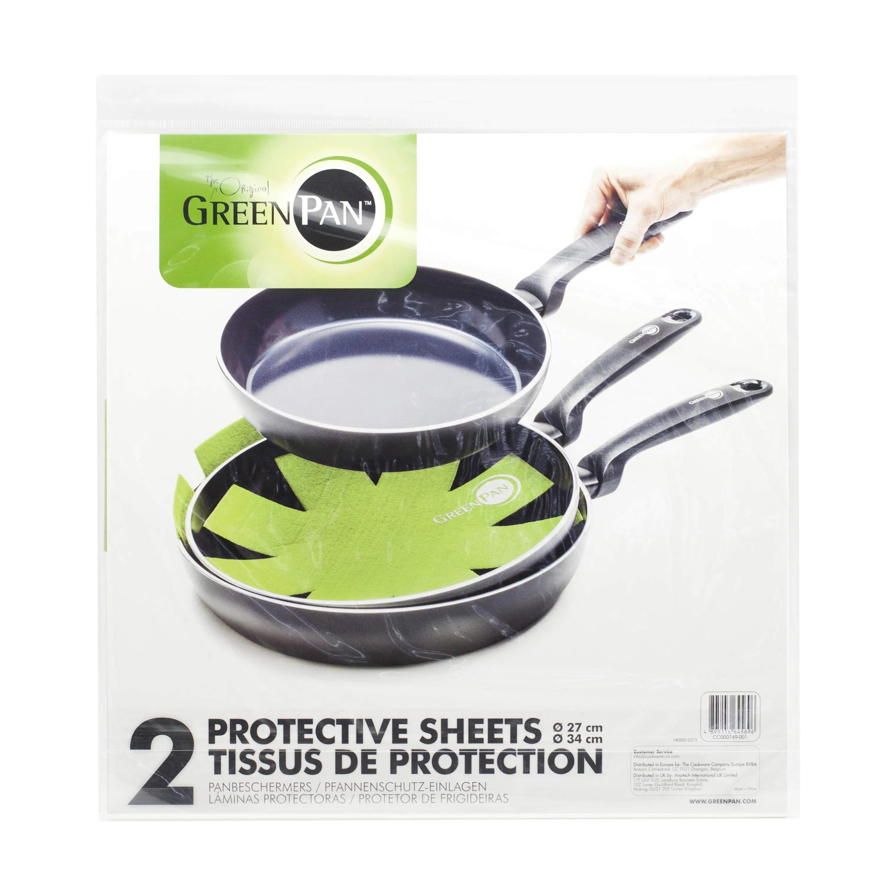 Greenpan Stegepander Pandebeskytter- 2 stk. i Grøn, 34 cm, 4