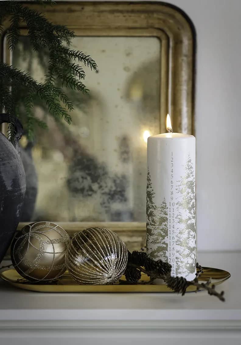 Casa Christmas Julekugler Julekugle i beige/glimmer, 3