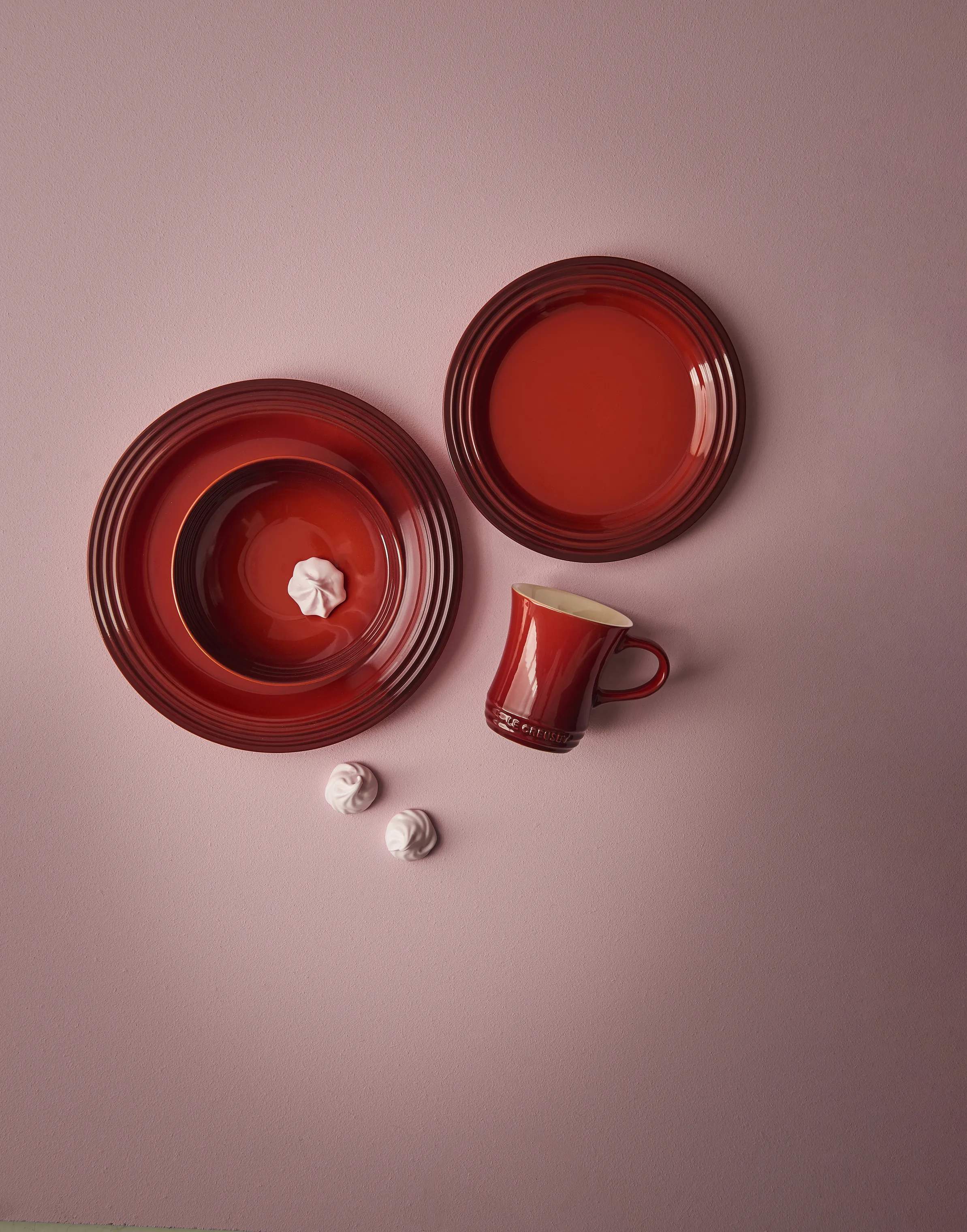 Le Creuset Frokosttallerkener Signature Frokosttallerken i Cerise, 22 cm, 2