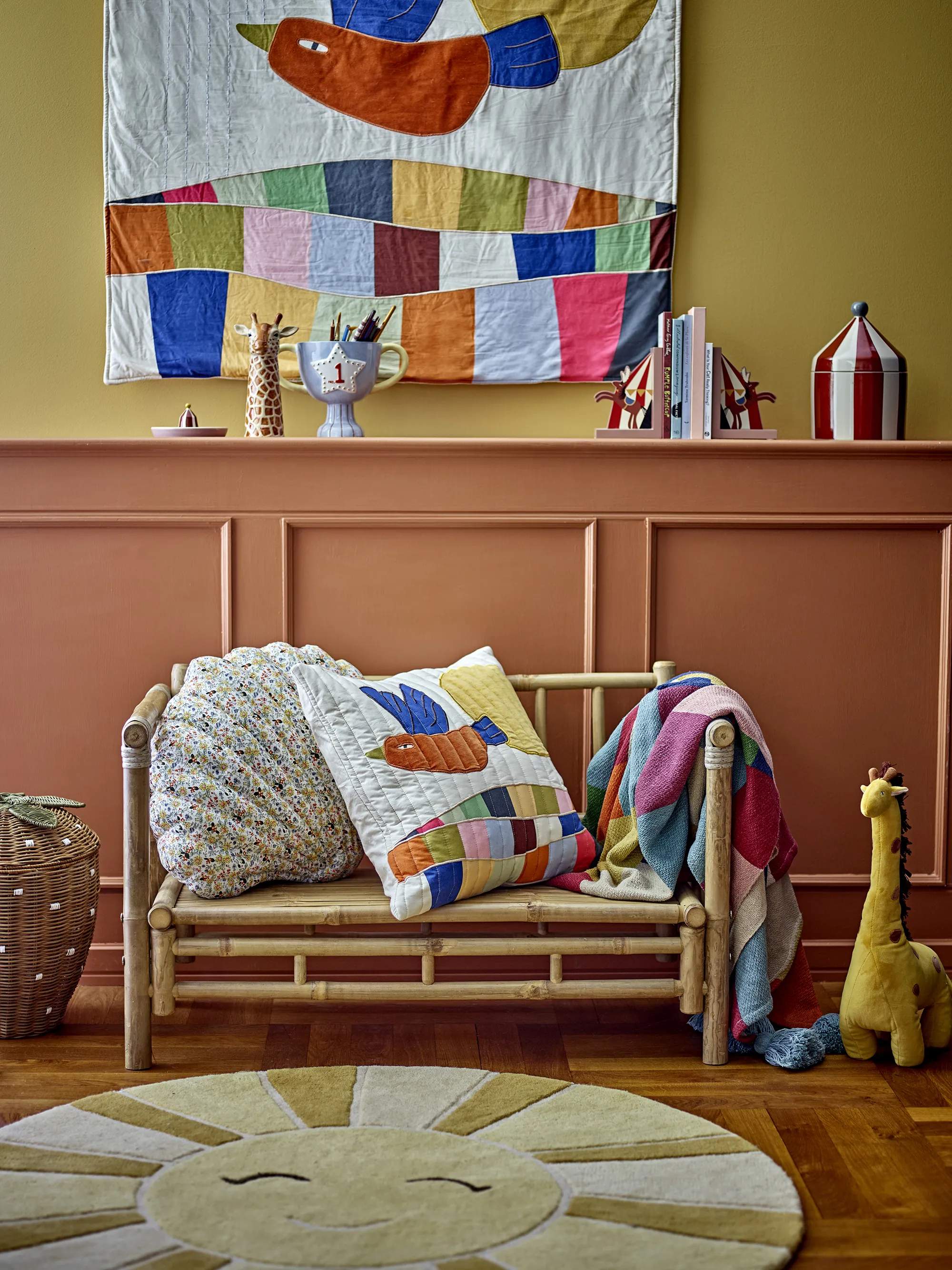 Bloomingville Mini Plaider Colorine Plaid i Blå, 3