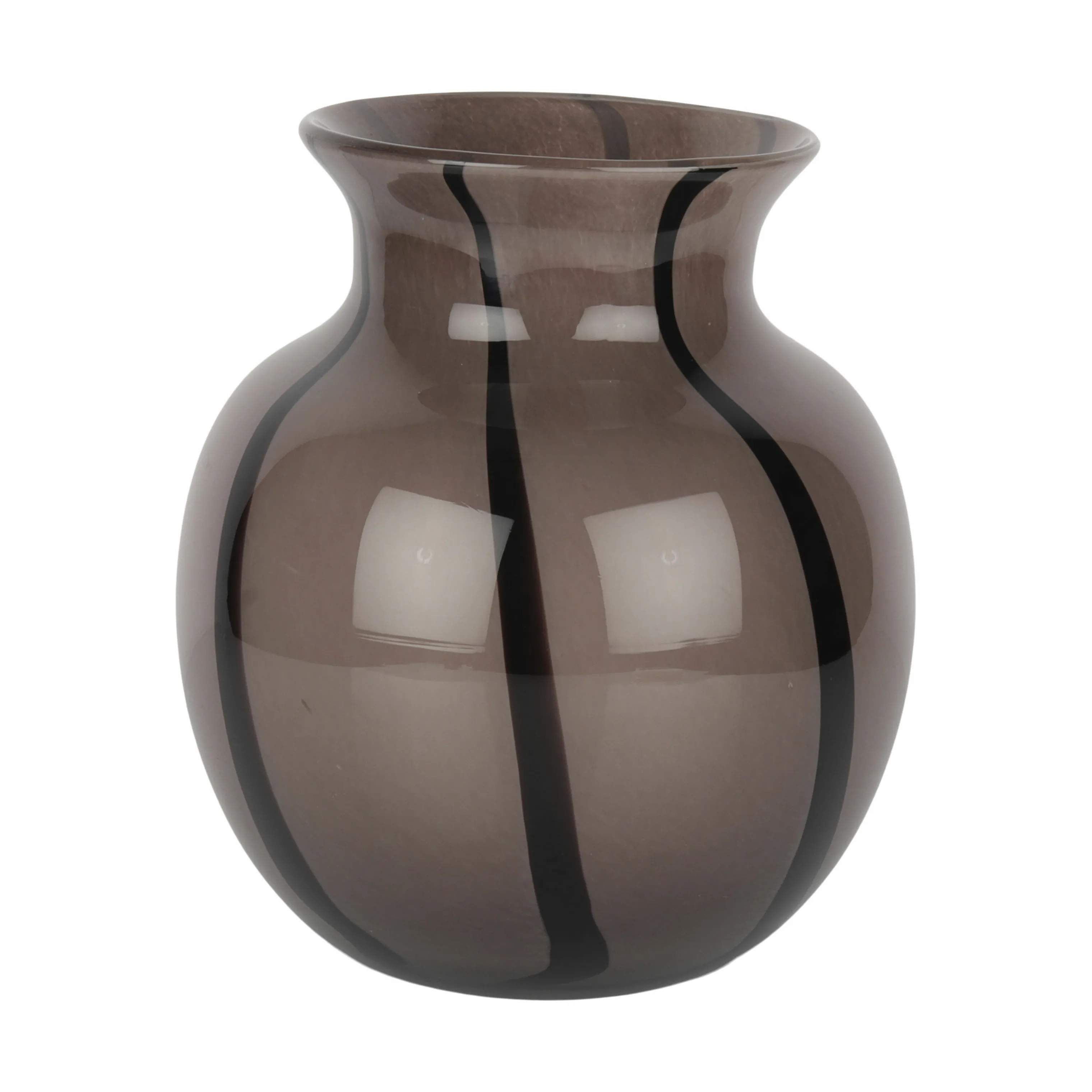 Vase, brun/sort, large