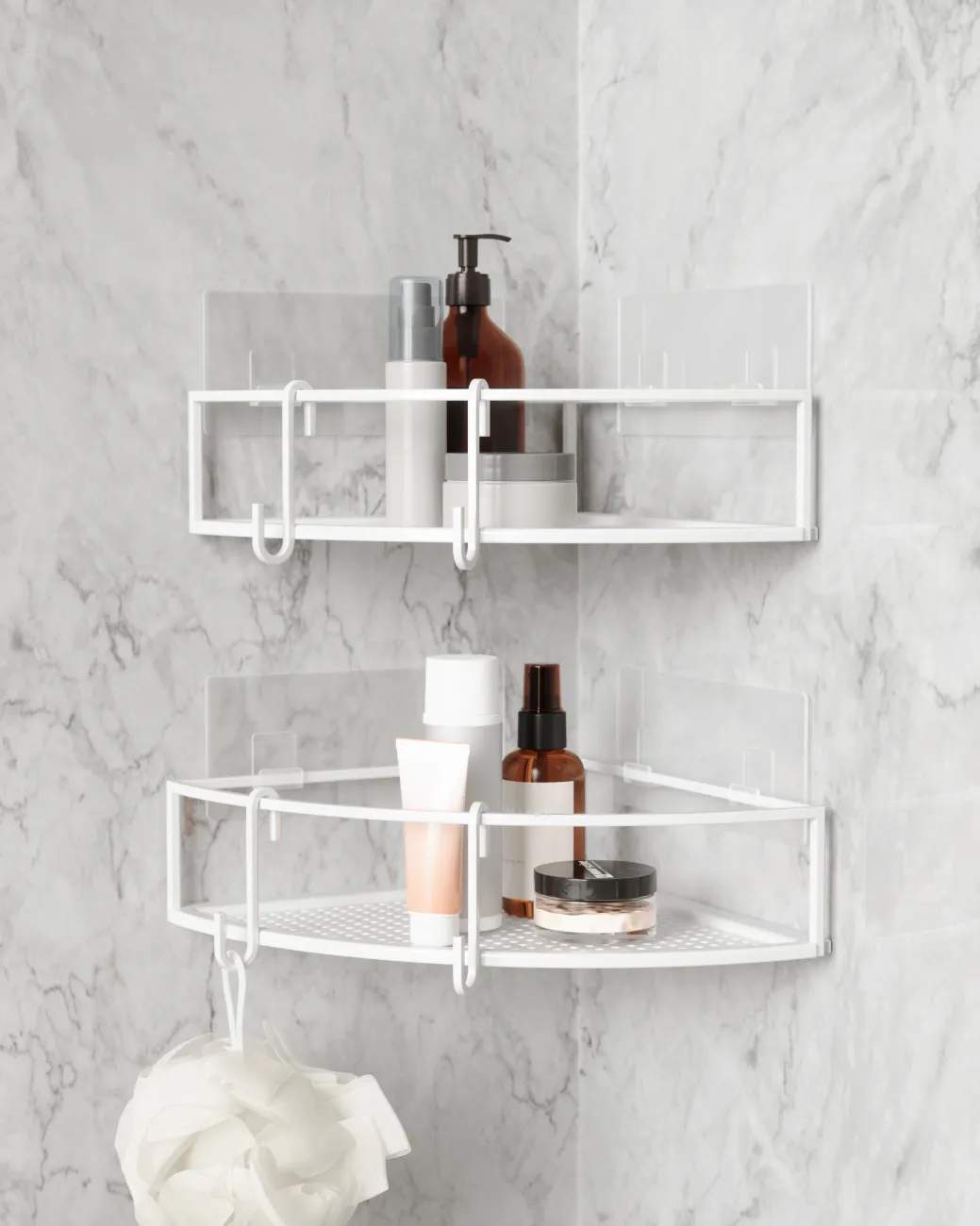 Umbra Hylder Cubiko Hjørne Brusehylde - 2 stk. i Hvid, 2