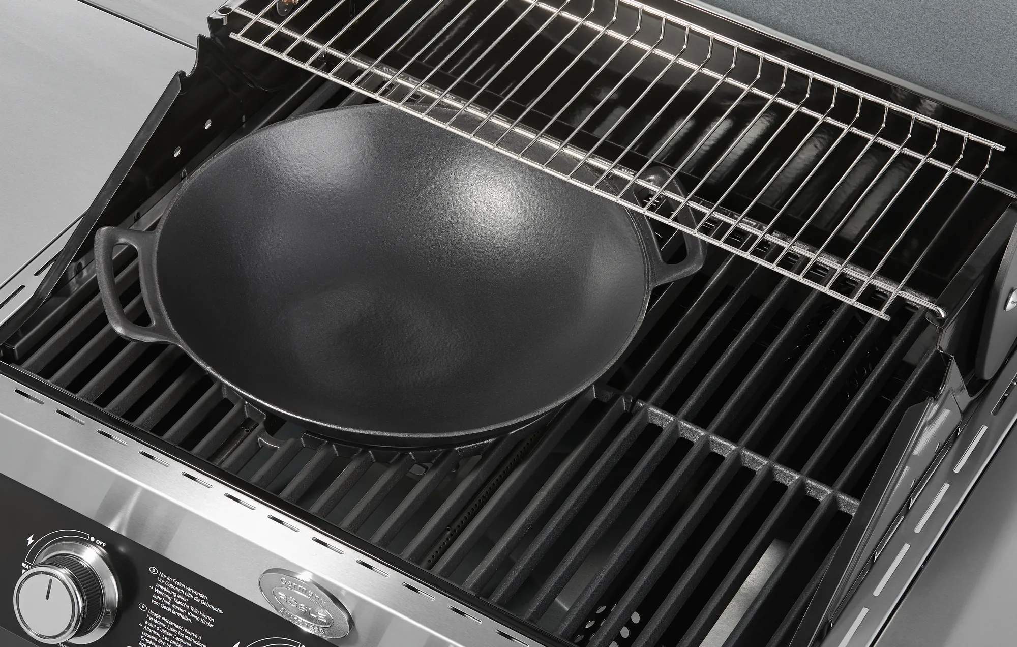 RÖSLE Wokpander Vario Wok i Sort, 38 cm, 2