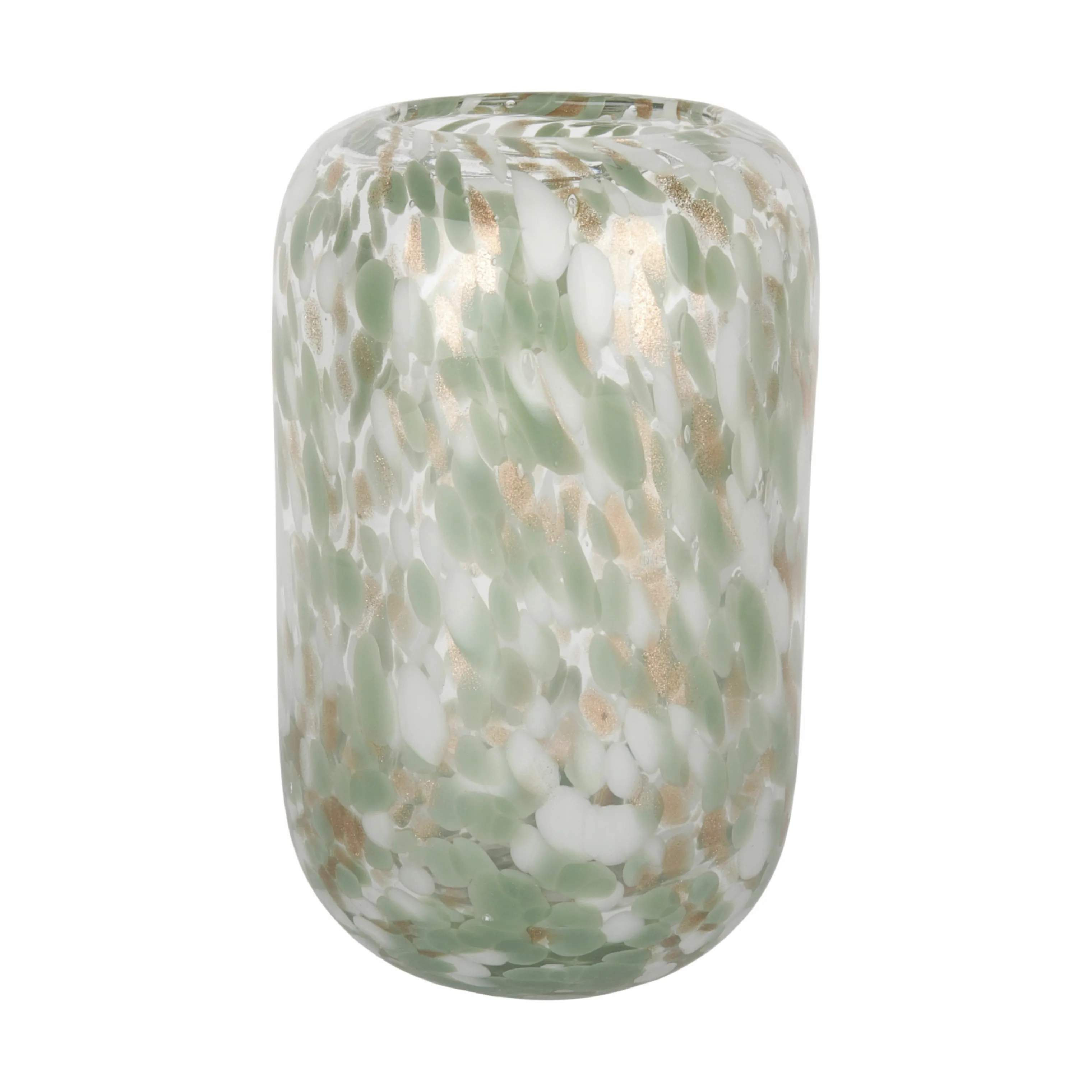 Confetti Vase, grøn/hvid/klar, large