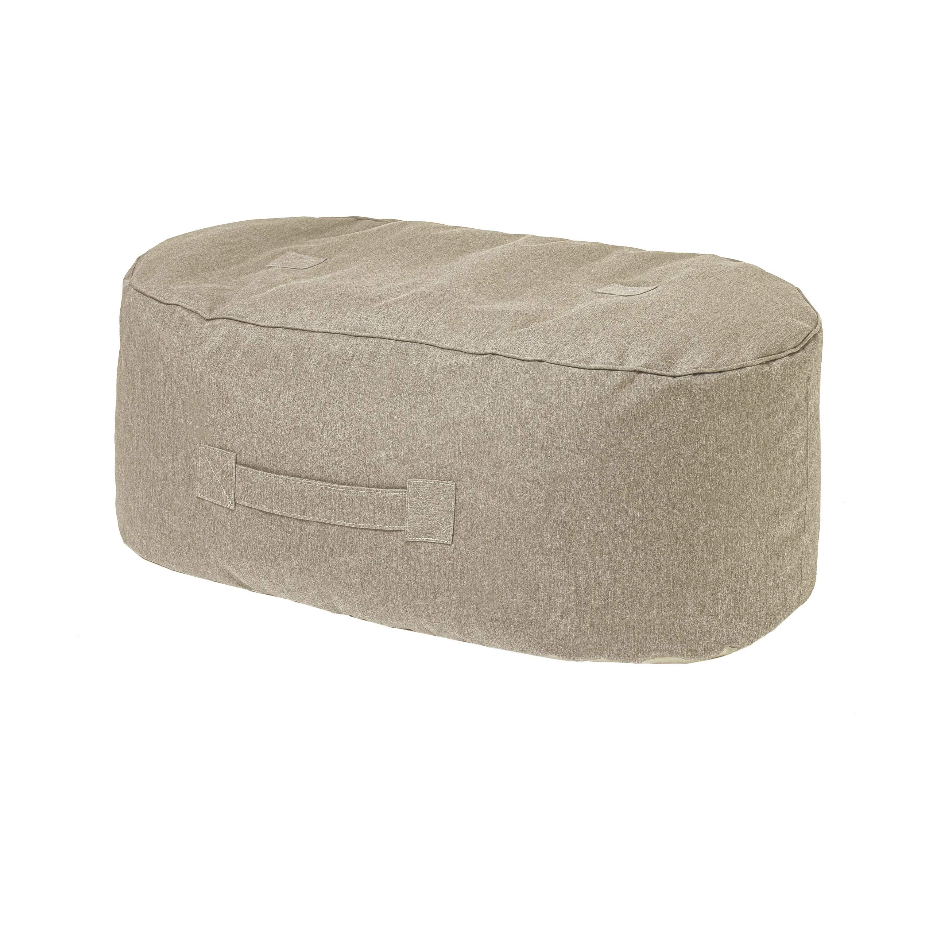 Oblong Puf, taupe, large
