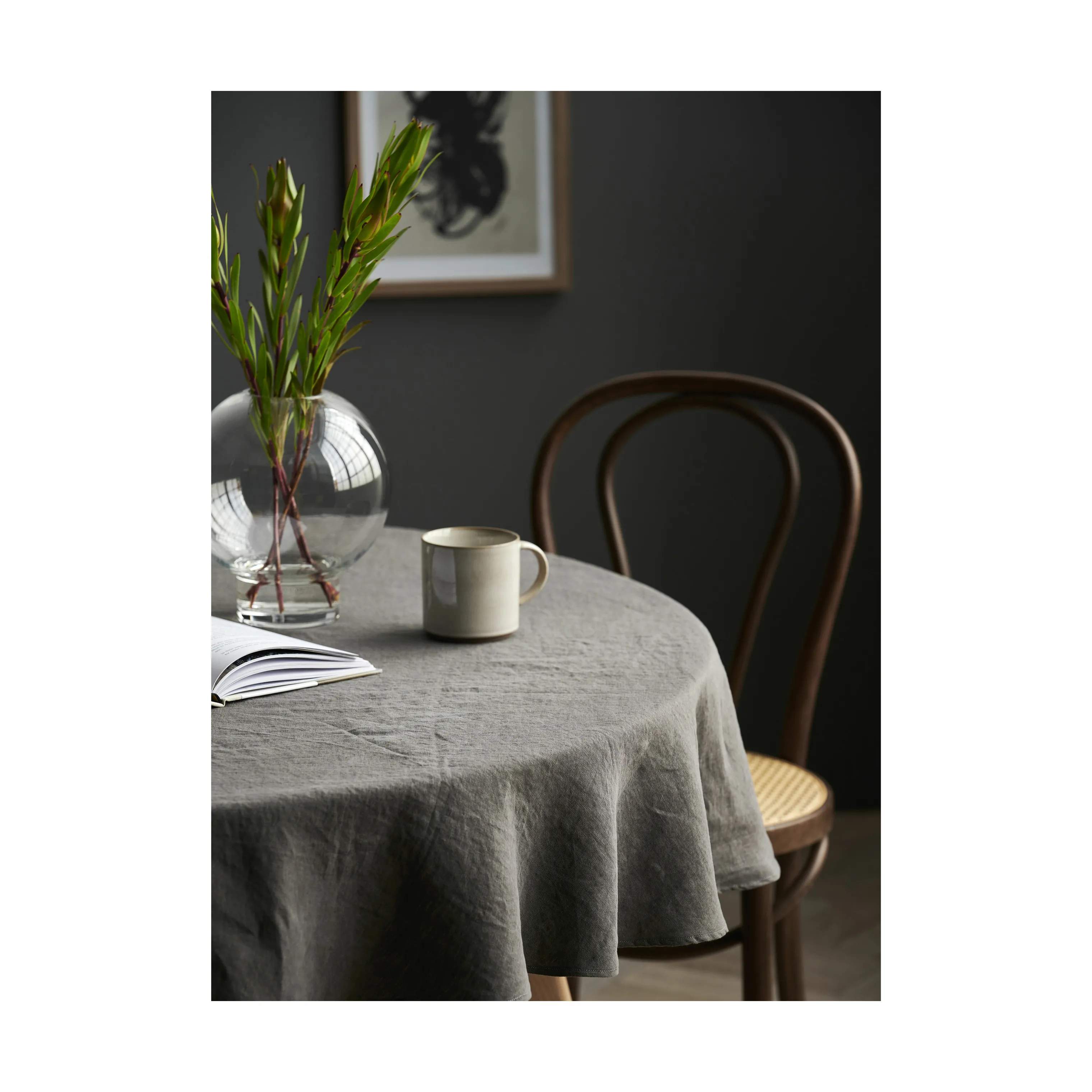 Södahl Duge Pure Linen Rund Dug i Earth, 160 cm, 2