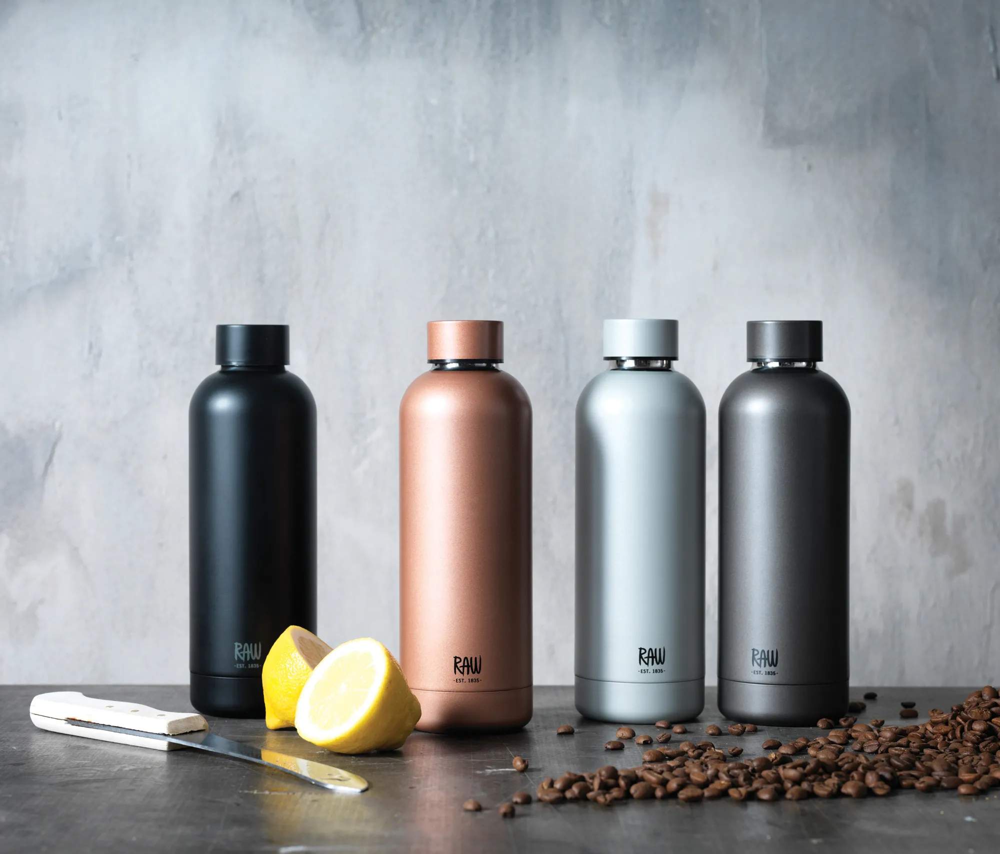 RAW by Aida Drikkedunke To Go Termo Drikkedunk i dark grey, 500 ml, 2