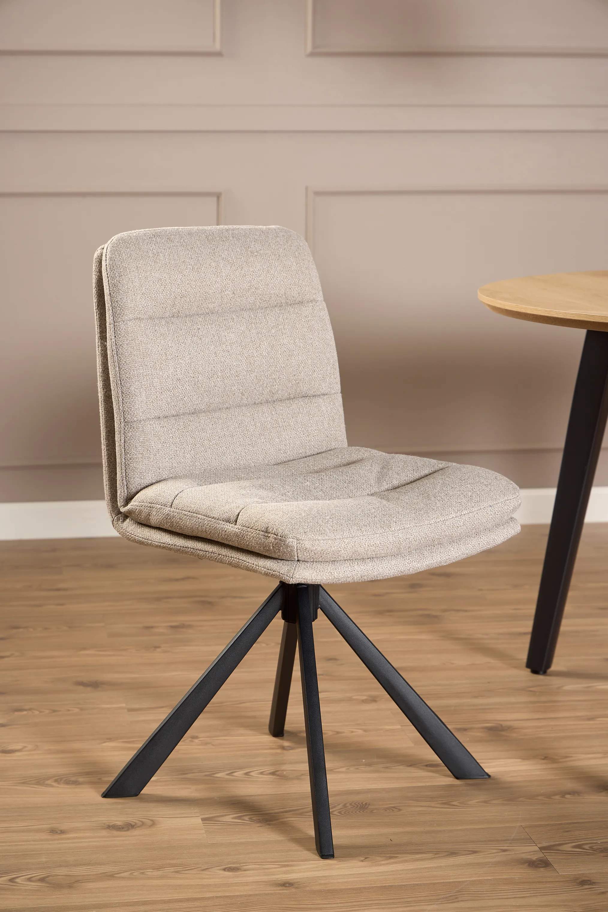 CASA Living Spisebordsstole Dean Spisebordsstol - 2 stk i Beige/mat sort, 3