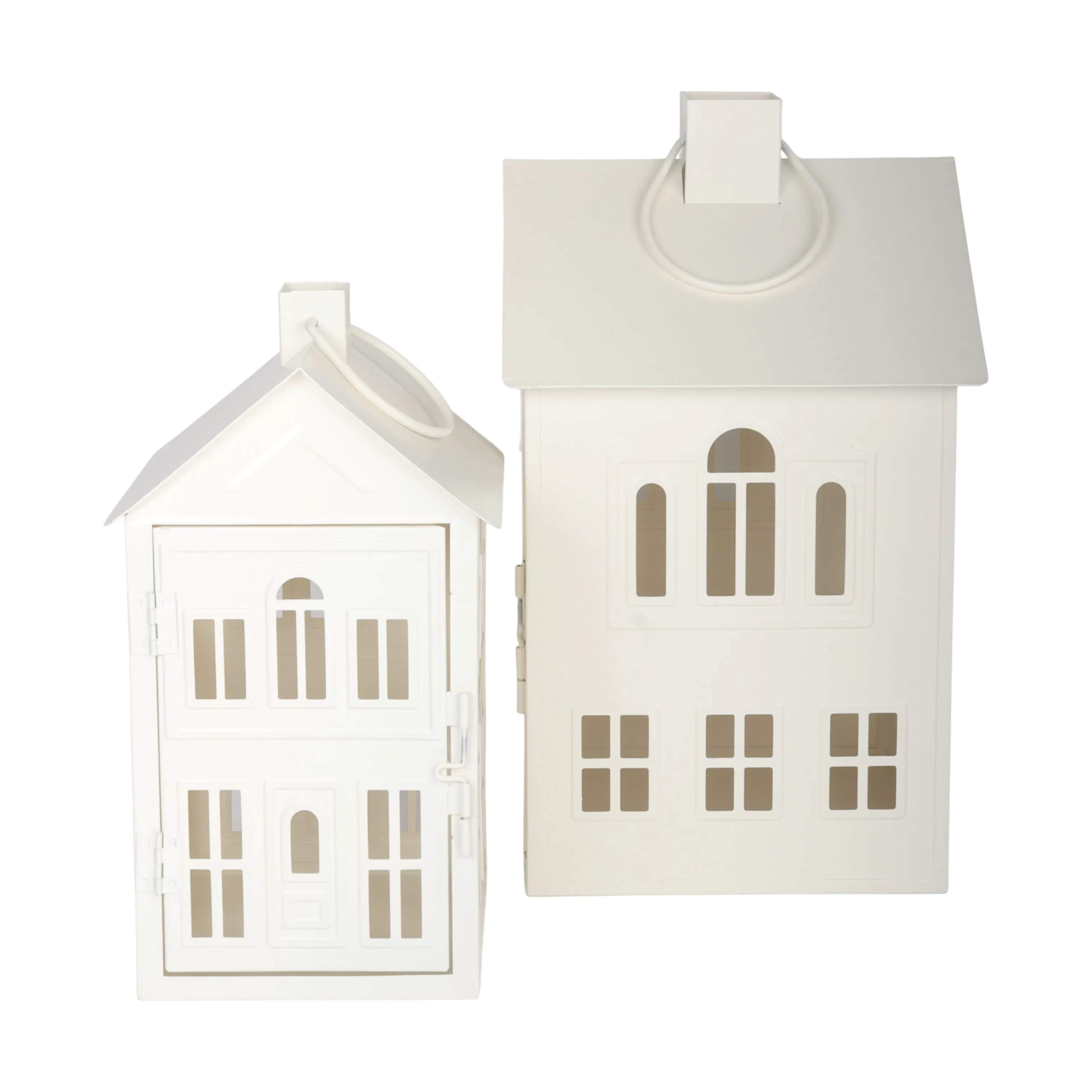 Casa Christmas Bloklysestage Lanterne i Hvid, 33,8 cm, 3