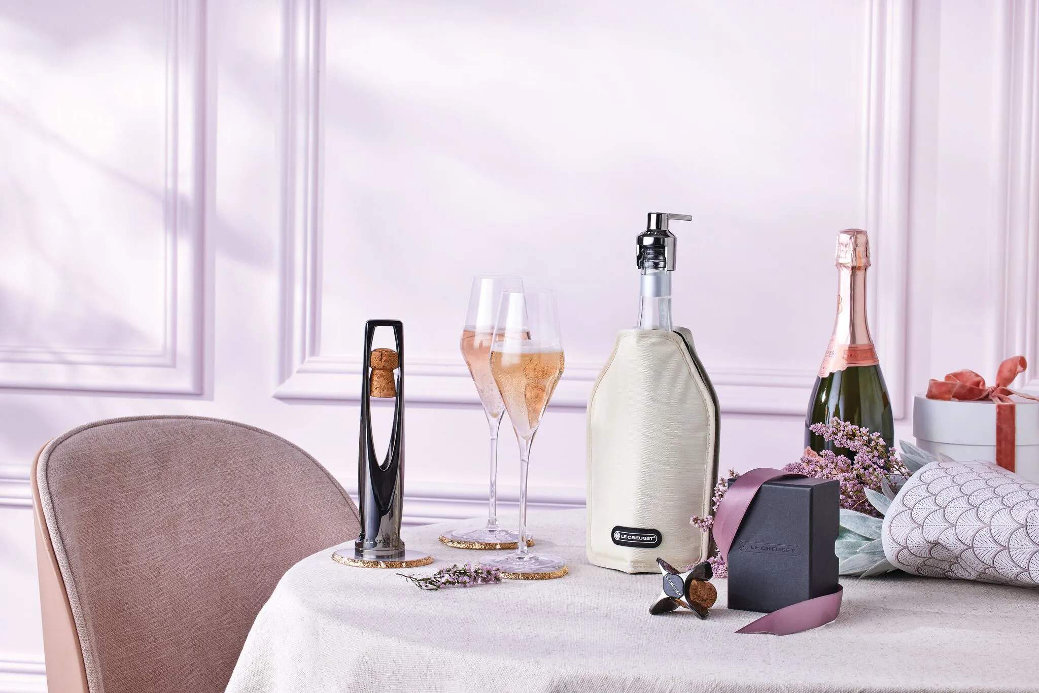 Le Creuset Øvrigt champagnetilbehør Star åbner i Silver Black, 3