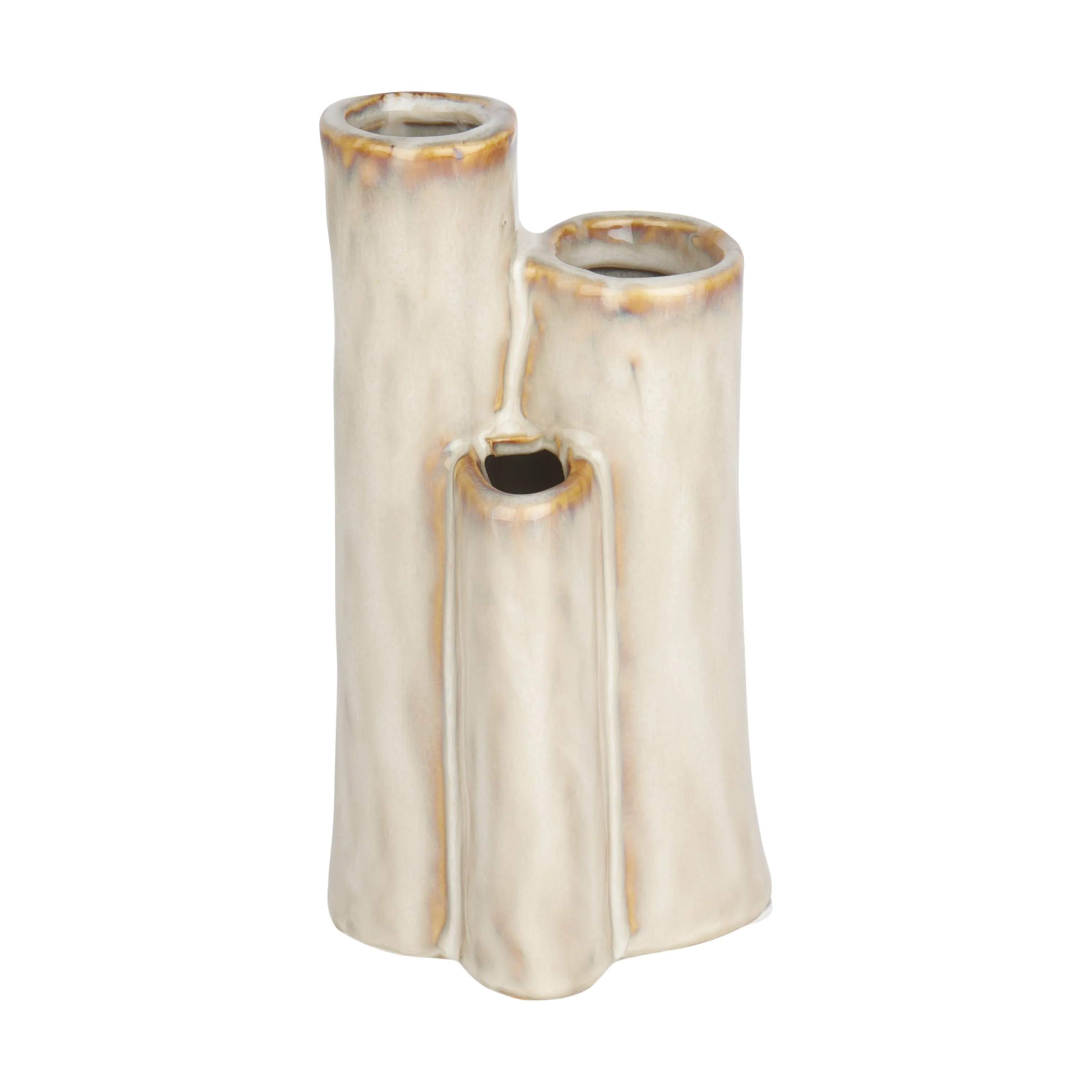CASA Living Vaser Vase i Hvid/brun, 1