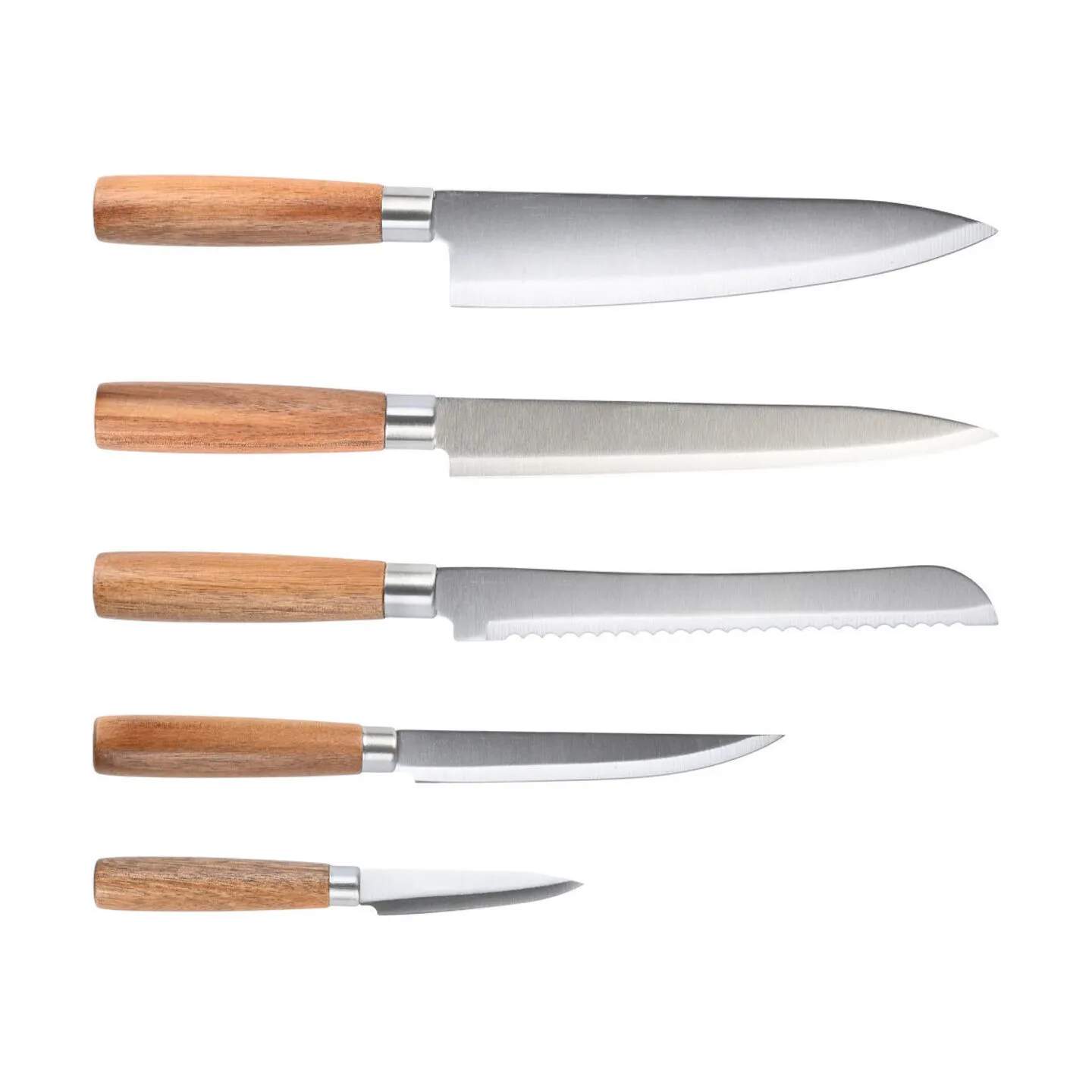 Estia Home Knivblokke med knive Allure Knivblok - 6 dele i Natural, 3