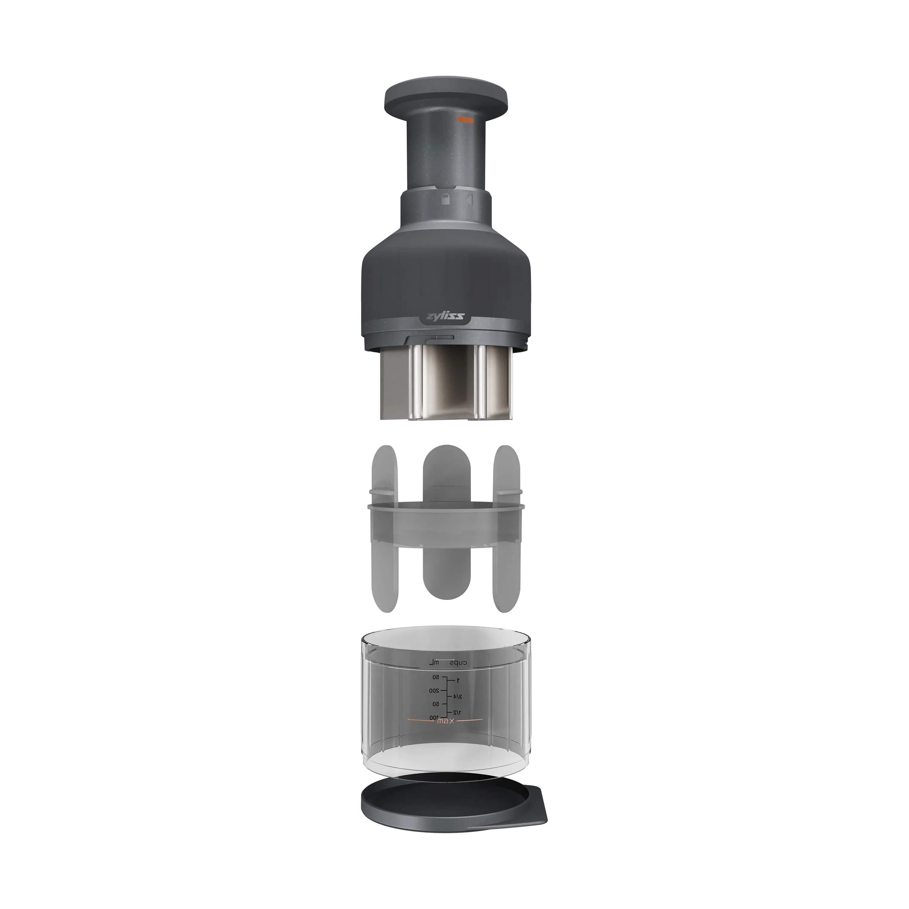 Zyliss Minihakkere Zick Zick 3 Multihakker i Beluga Grey, 6